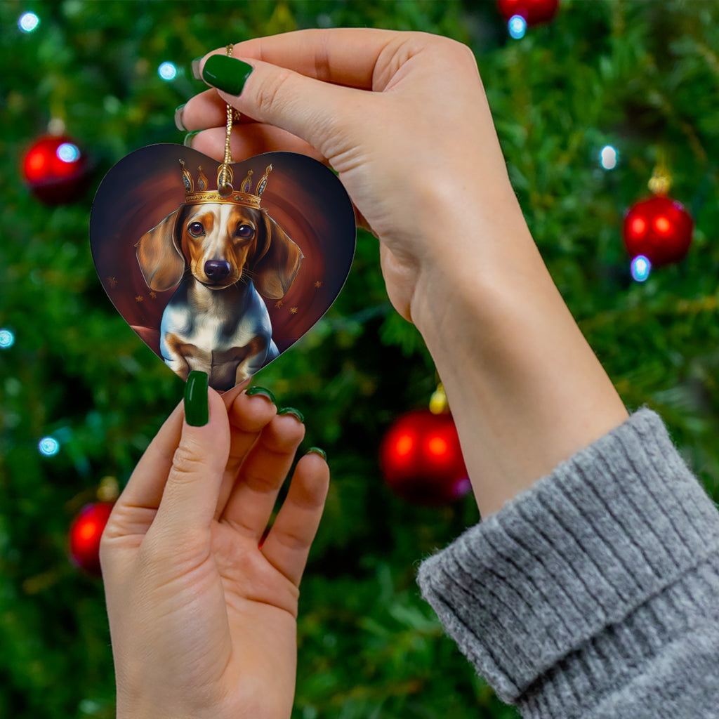 Dachshund Royal Ceramic Ornament
