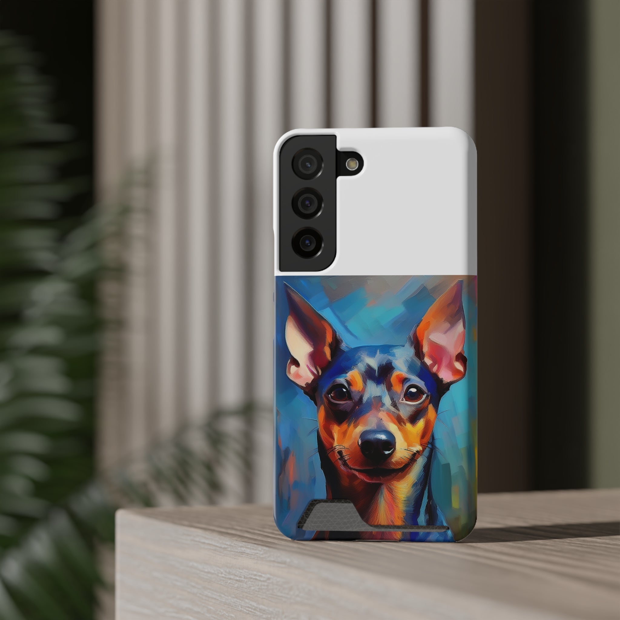 Miniature Pincher Phone Case with Card Holder