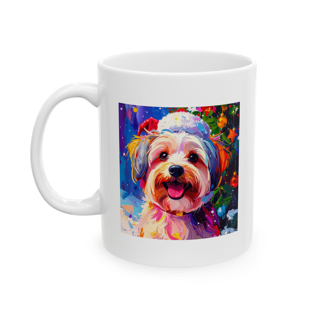Yorkie Holiday II Ceramic Mug, (11oz, 15oz)