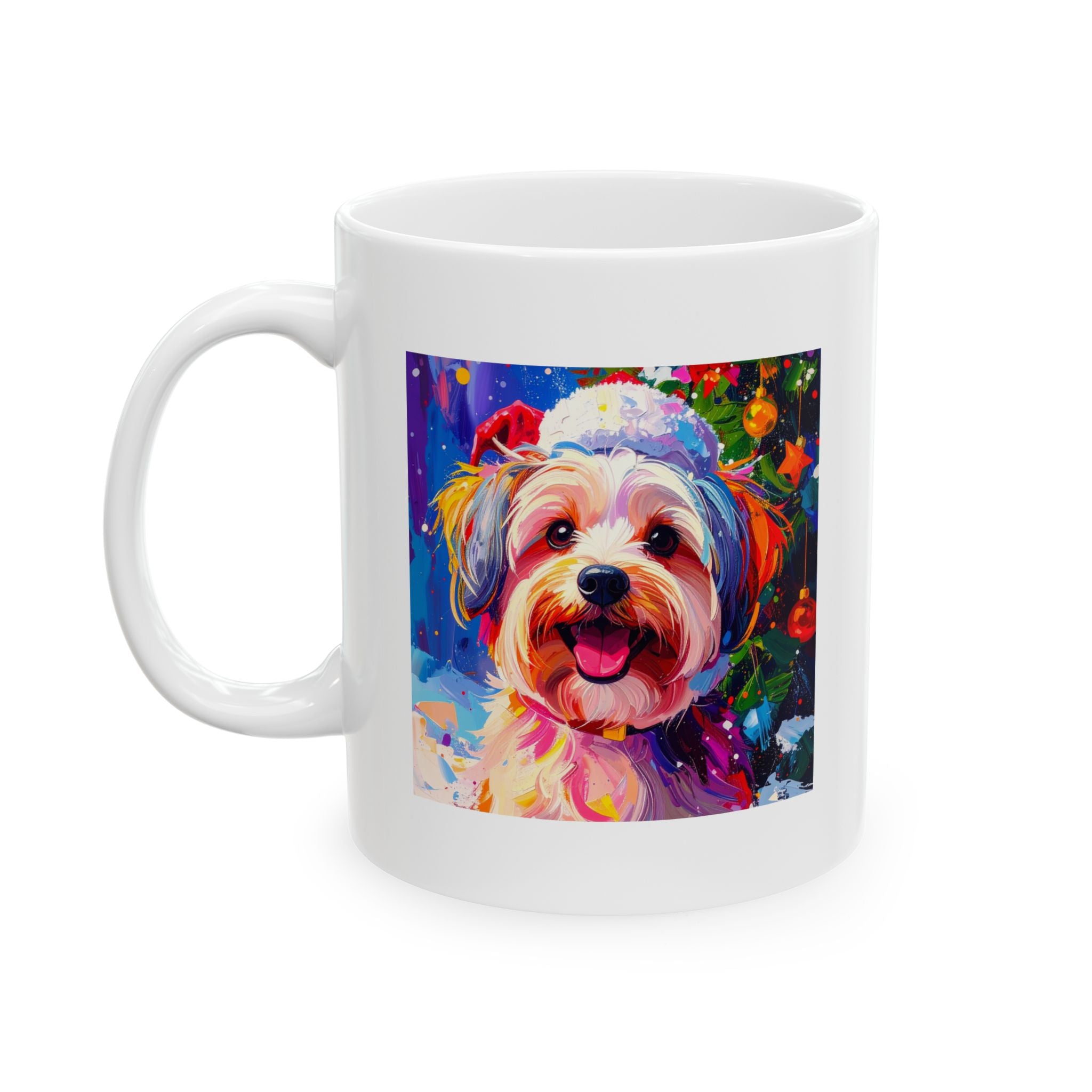 Yorkie Holiday II Ceramic Mug, (11oz, 15oz)