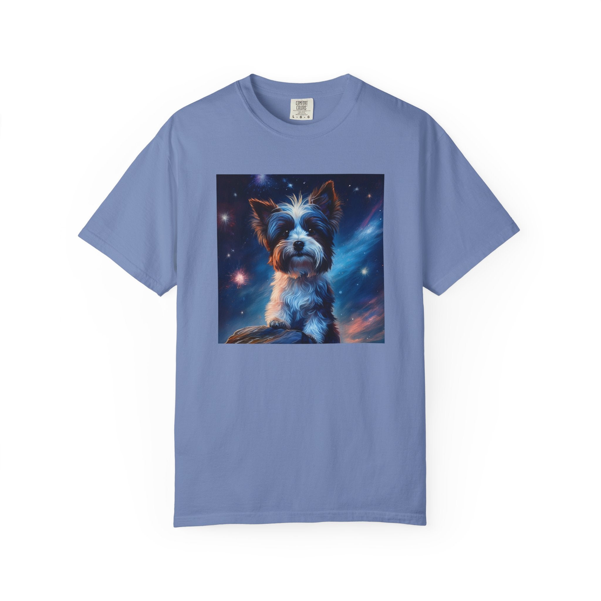 Biewer Terrier Stary Night Unisex Garment-Dyed T-shirt