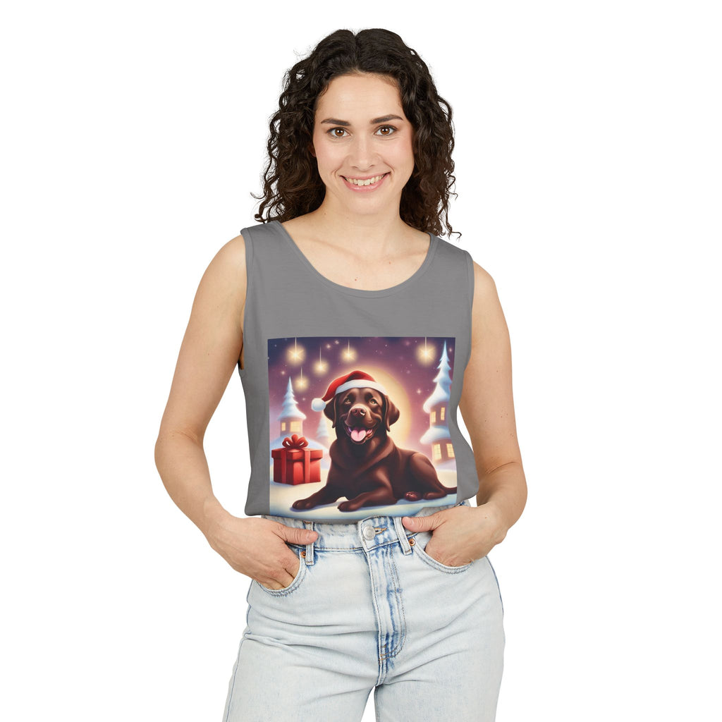 Chocolate Lab Holiday Unisex Tank Top