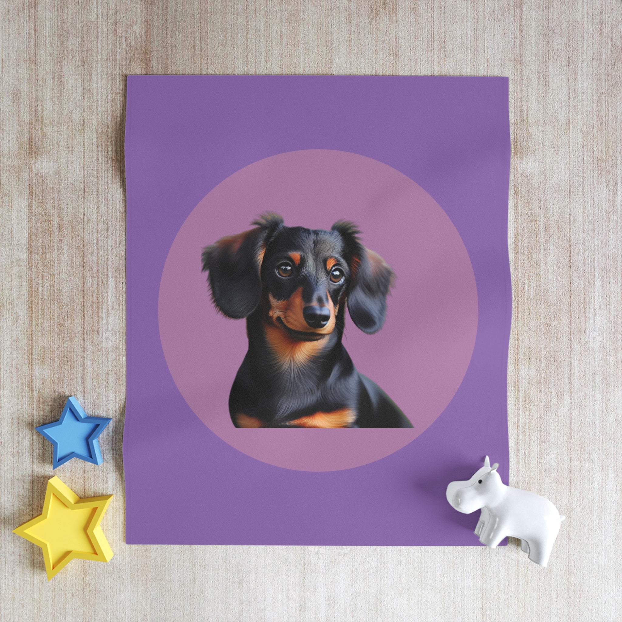Black/Brown Dachshund Throw Blanket