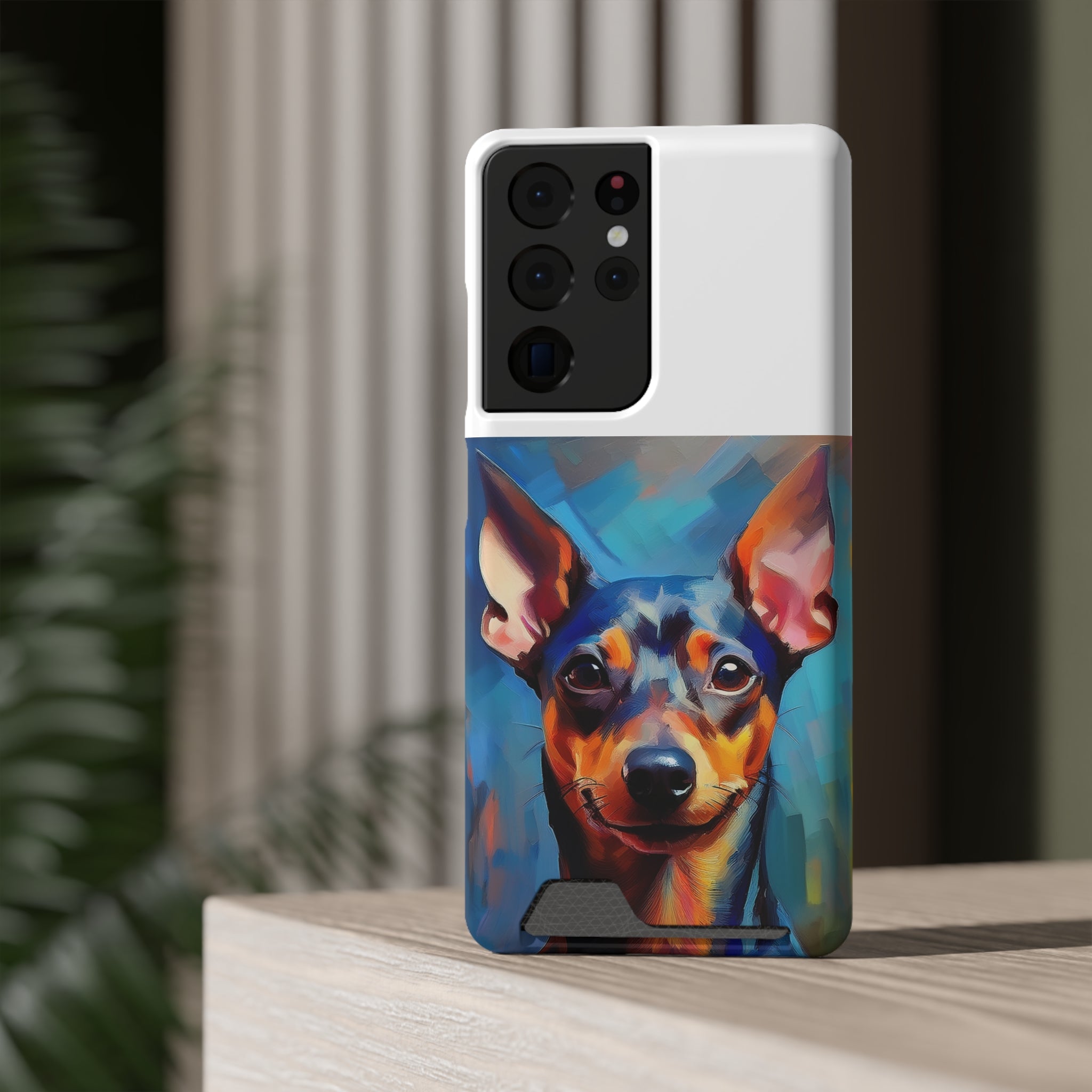 Miniature Pincher Phone Case with Card Holder