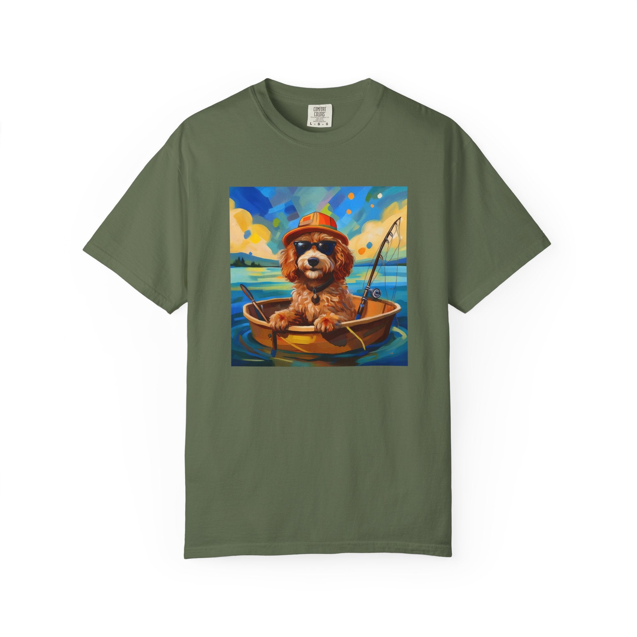 Doodle Fishing Unisex Garment-Dyed T-shirt