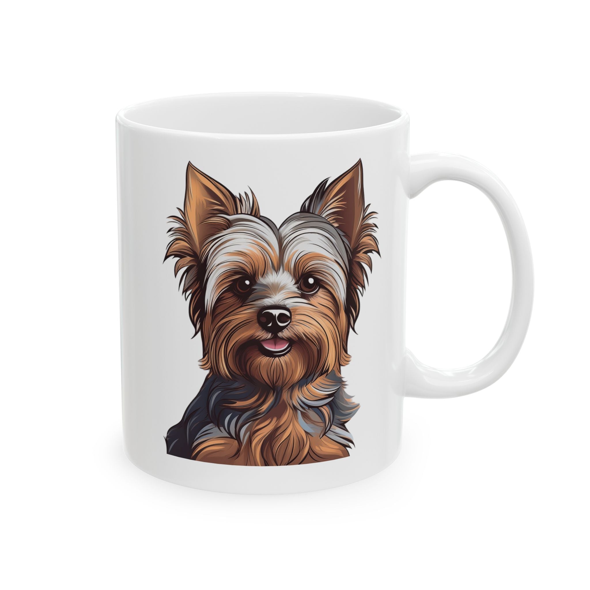 Yorkie Ceramic Mug, (11oz, 15oz)