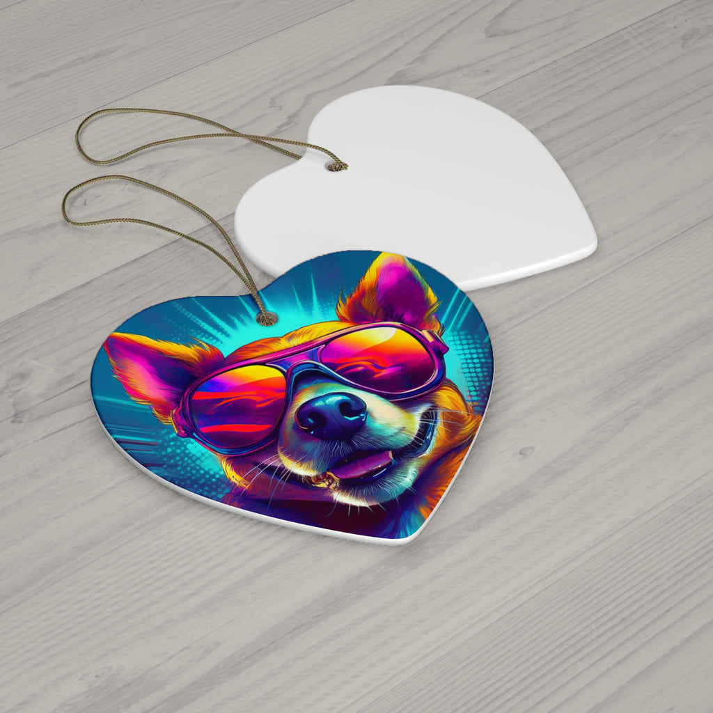 Chihuahua Cool Sunglasses Ceramic Ornament