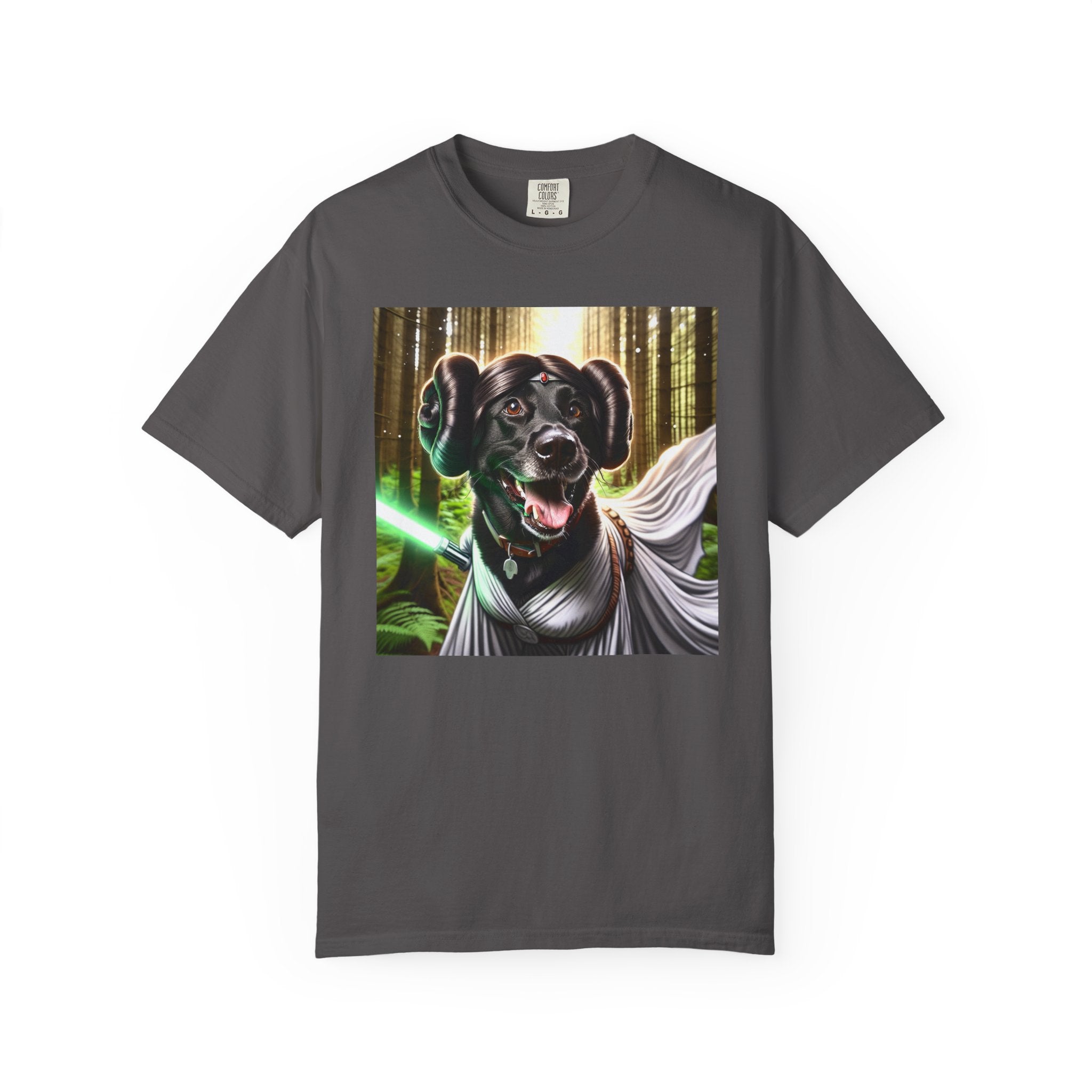 Black Lab Galaxy Princess Unisex Garment-Dyed T-shirt