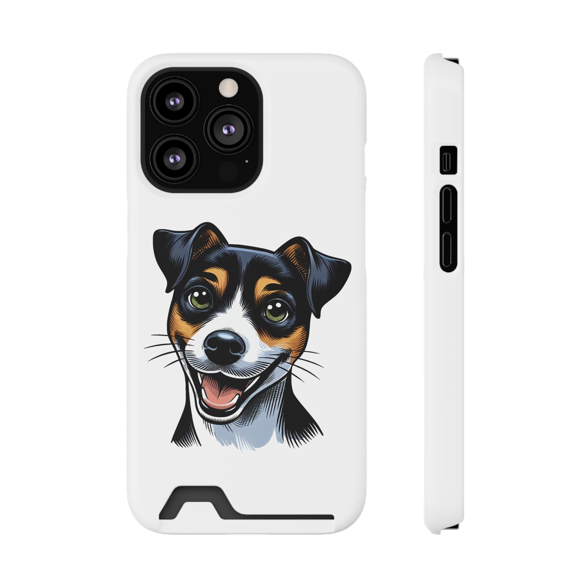 Jack Russel Phone Case with Card Holder