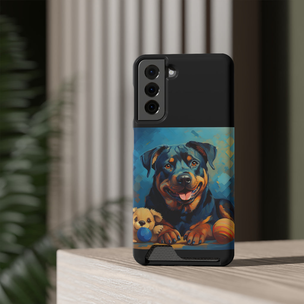Rottweiler Phone Case with Card Holder