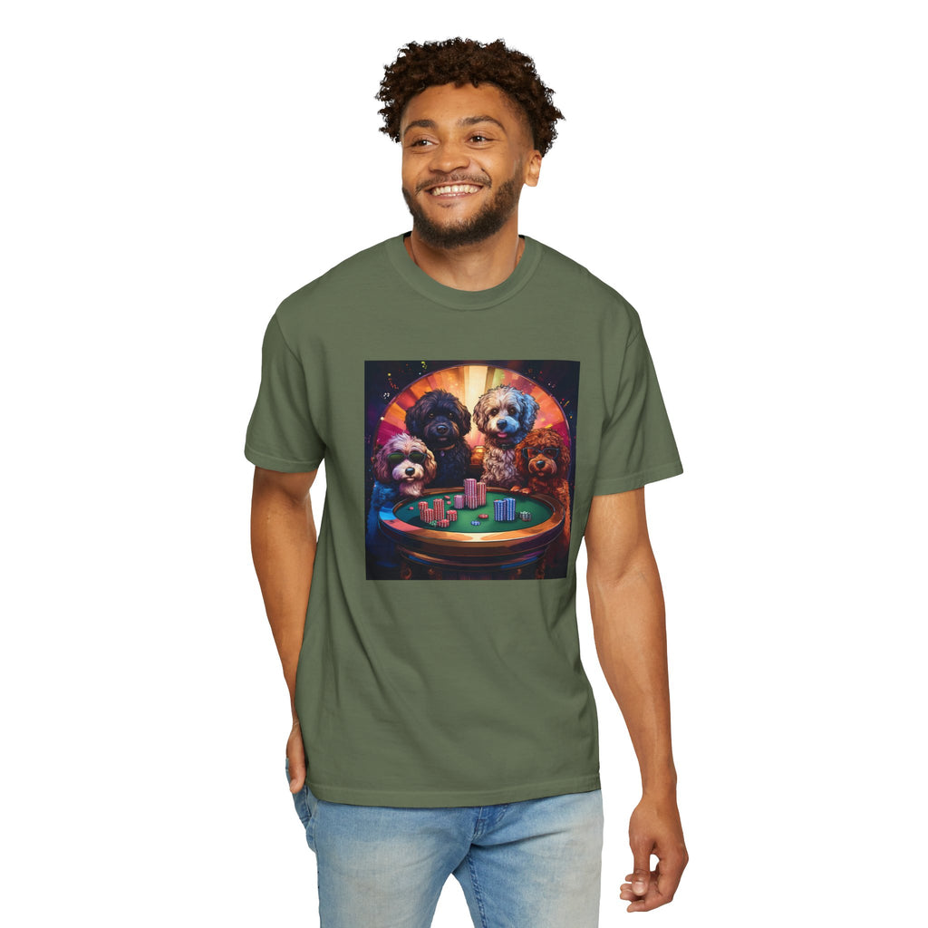 Doodle Poker Game Unisex Garment-Dyed T-shirt