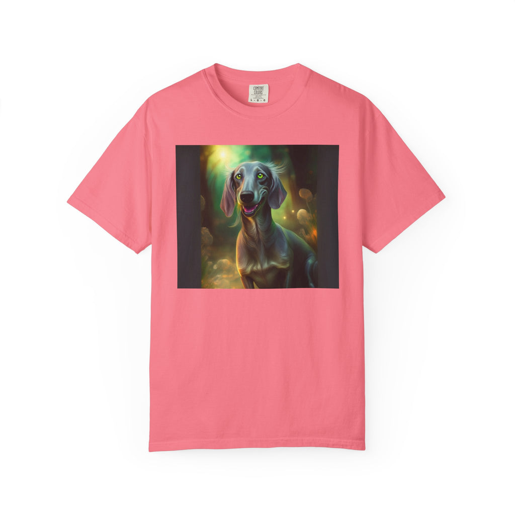 Silver Grey Dachshund Unisex Garment-Dyed T-shirt
