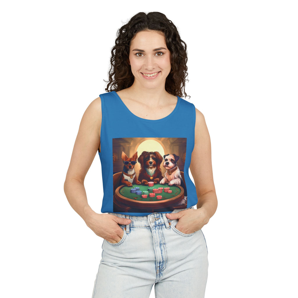 Puppy Poker Unisex Tank Top