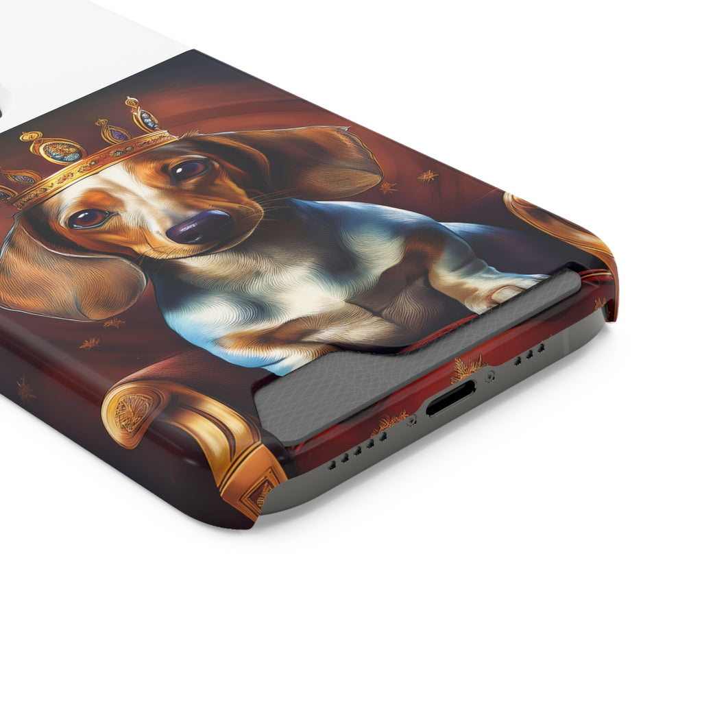 Dachshund Royal Phone Case with Card Holder