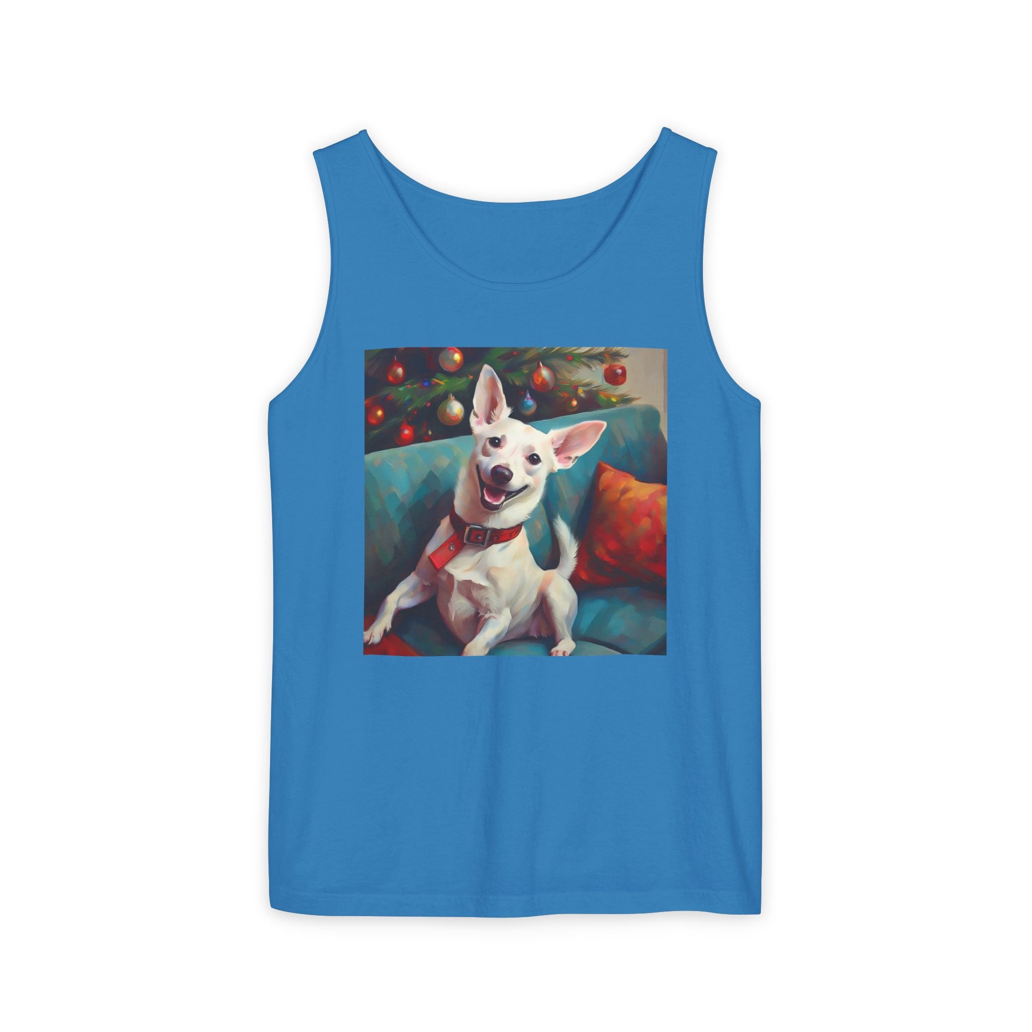 White Corgi Holiday II Unisex Tank Top