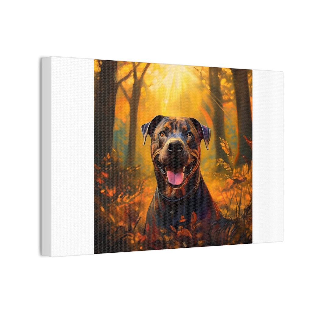 Pit Bull Brindle Autumn Stretched, 0.75"