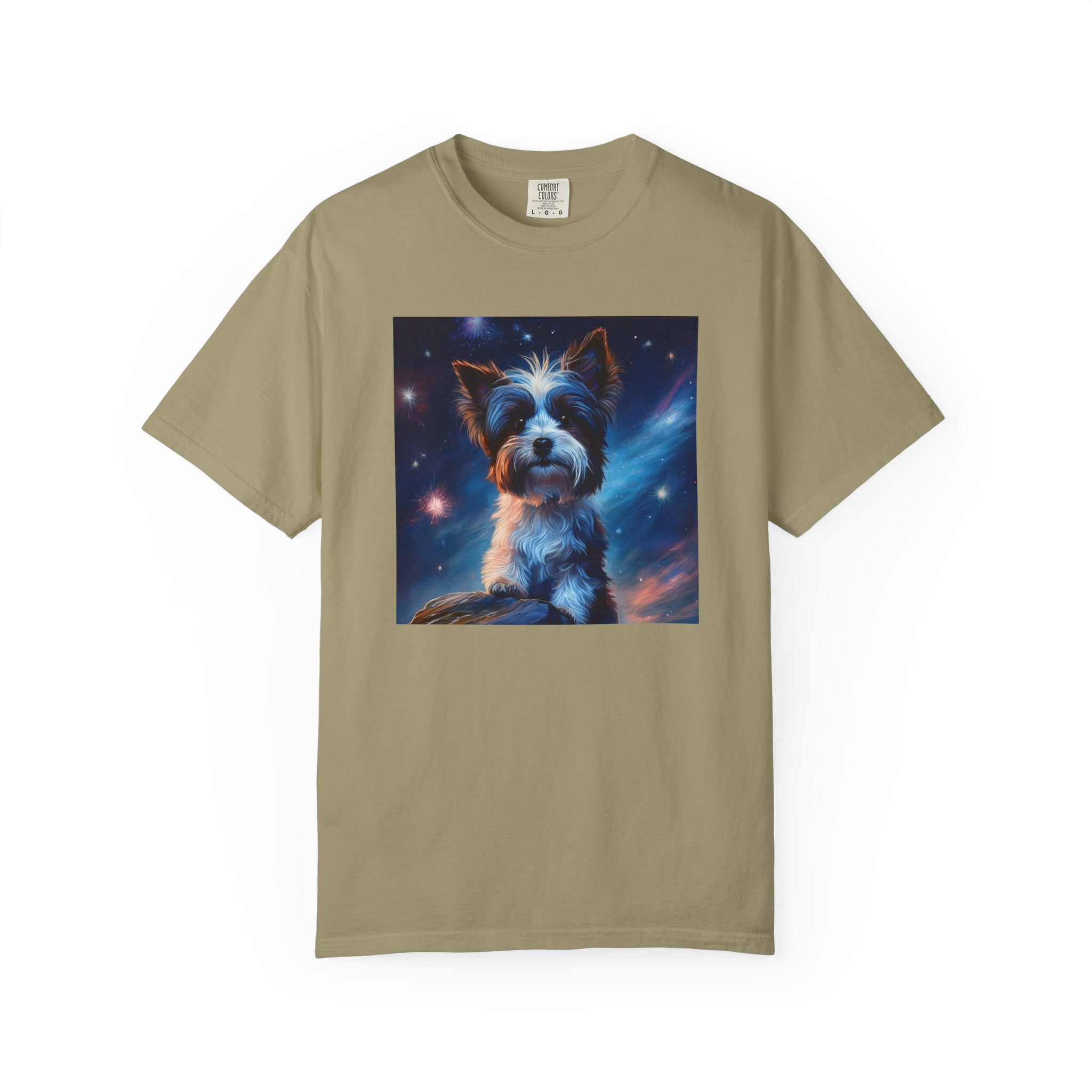 Biewer Terrier Stary Night Unisex Garment-Dyed T-shirt