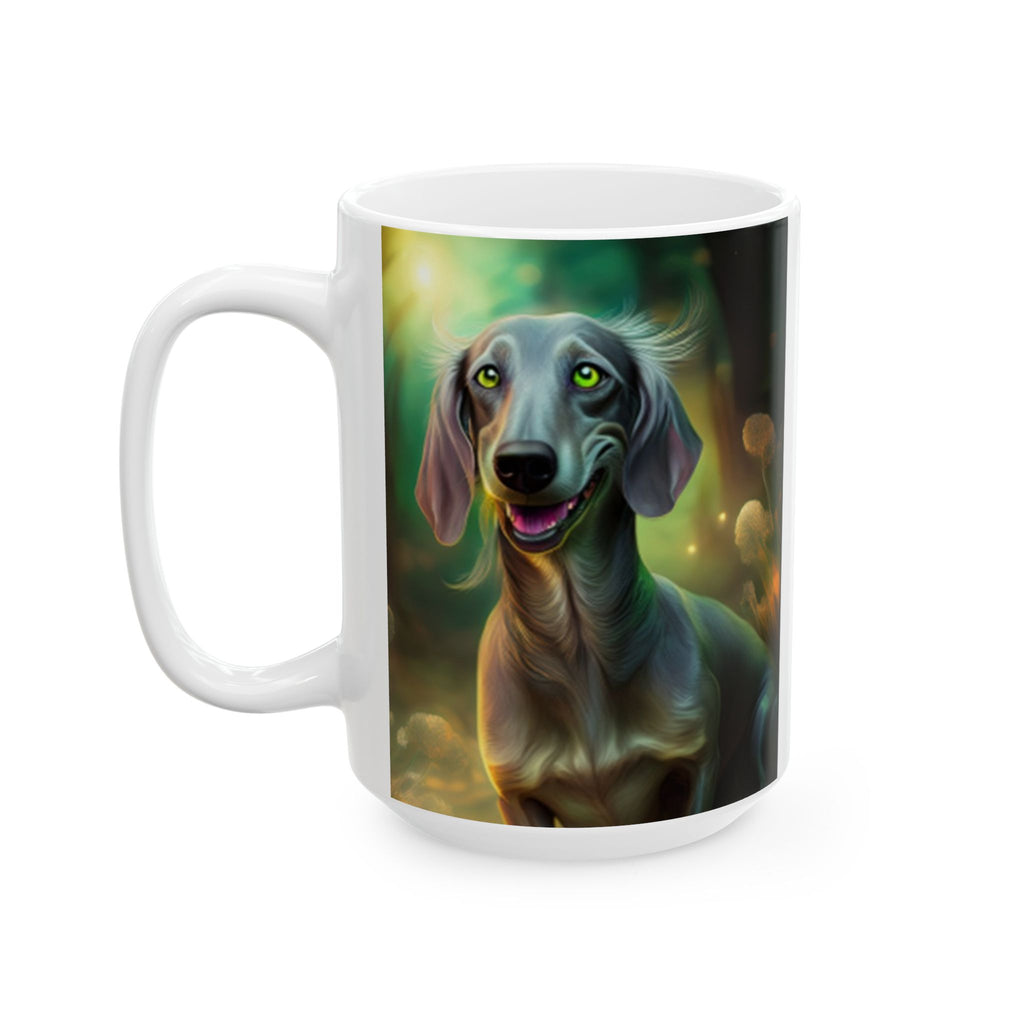 Silver Grey Dachshund Mug, (11oz, 15oz)