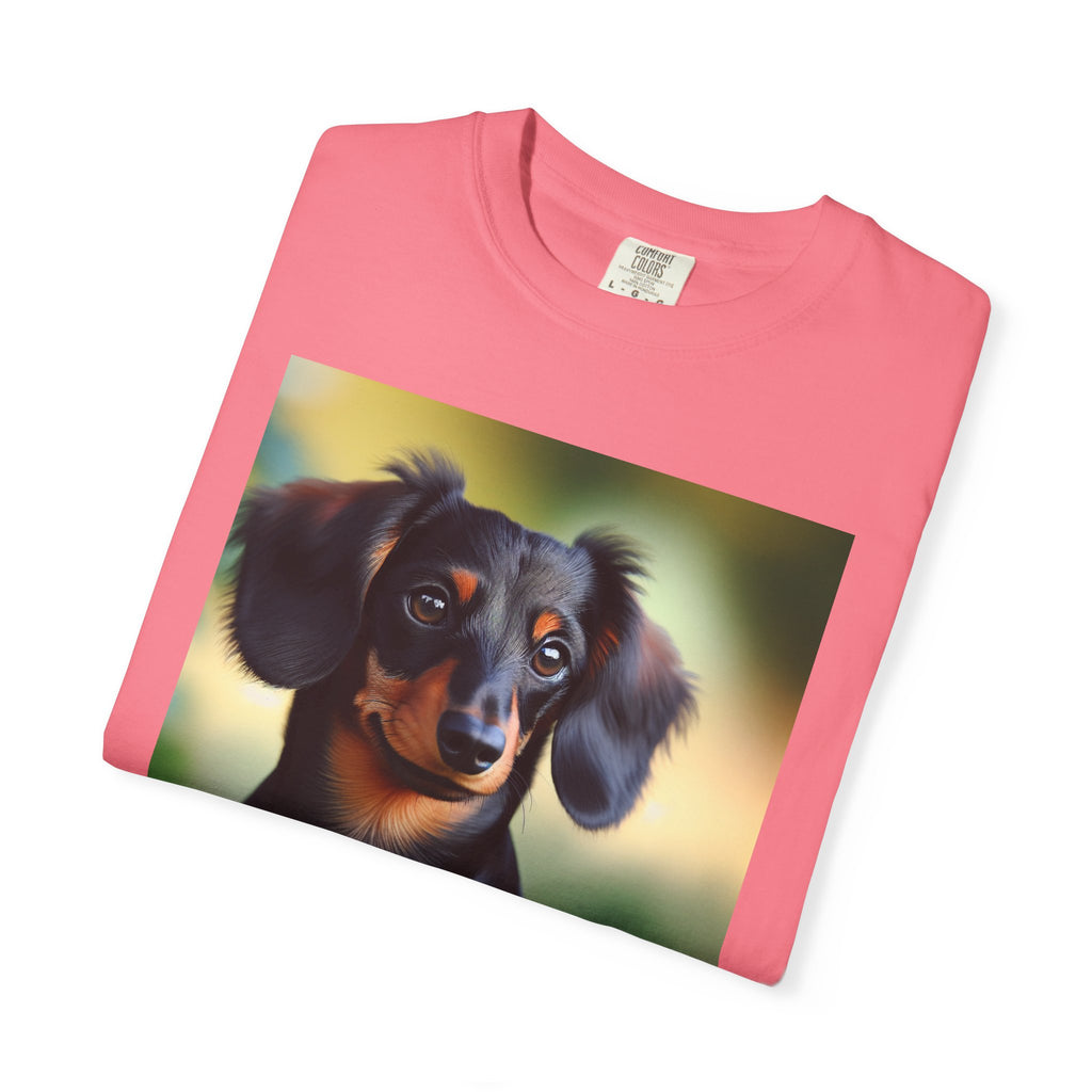 Black/Brown Dachshund Unisex Garment-Dyed T-shirt