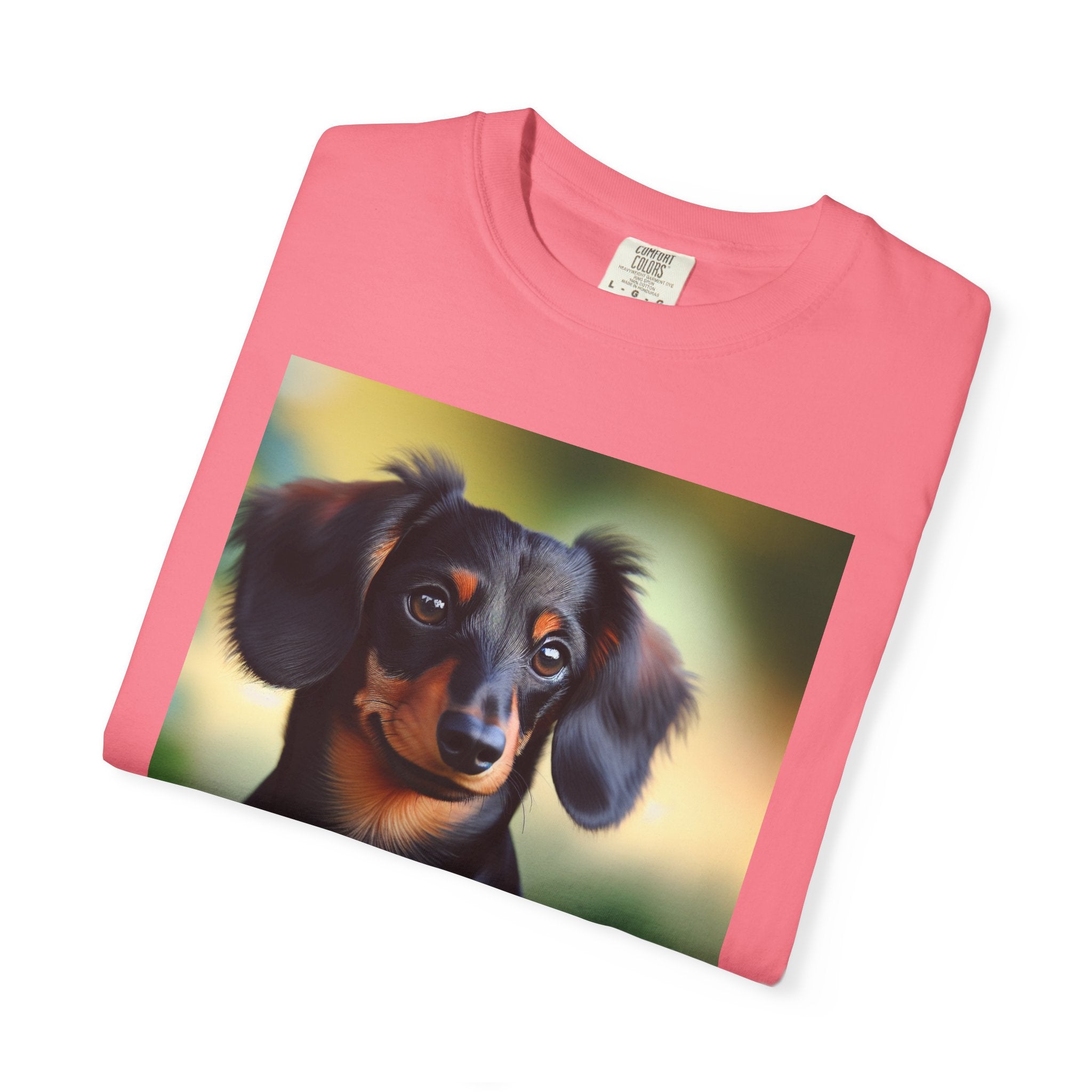 Black/Brown Dachshund Unisex Garment-Dyed T-shirt
