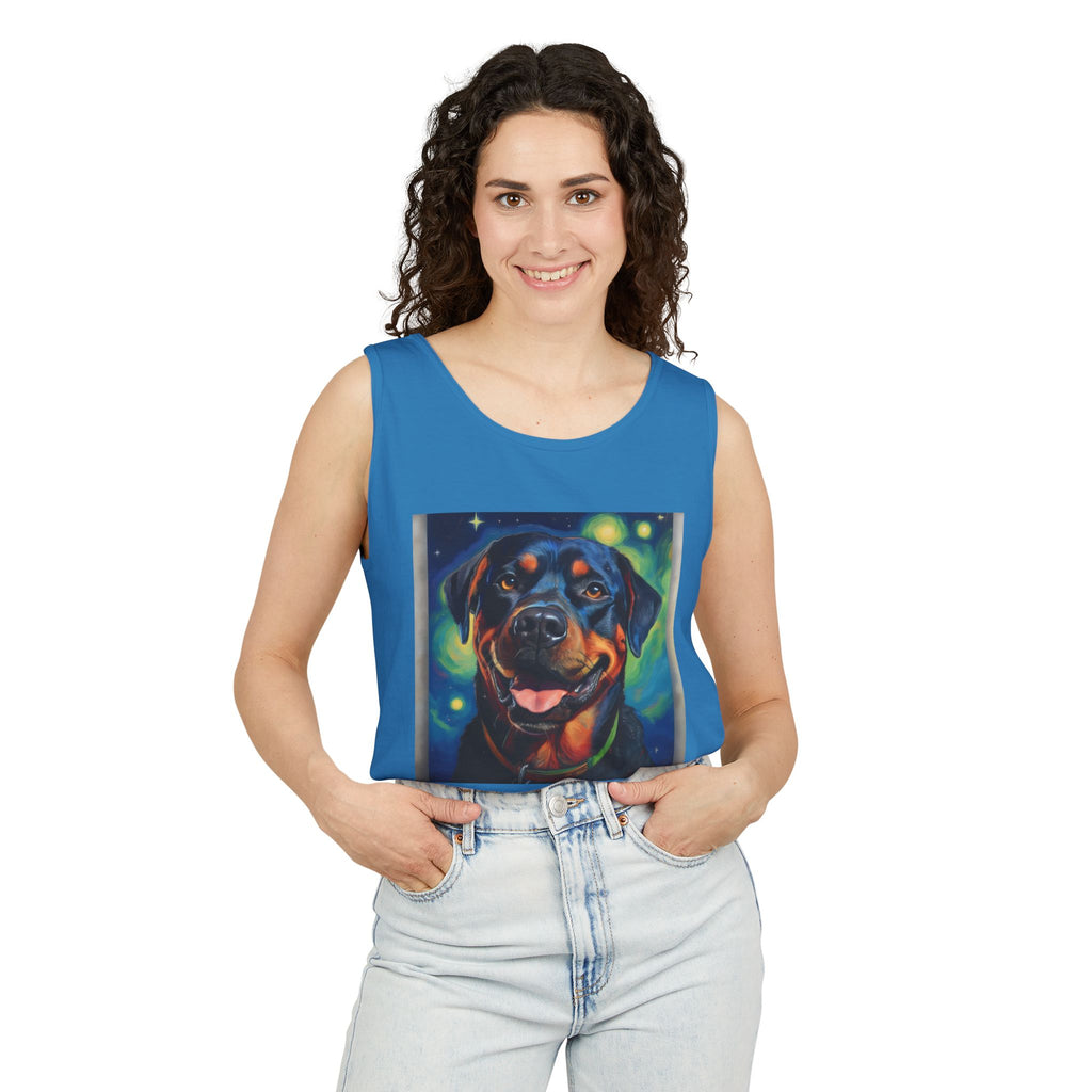Rottweiler Stary Night Unisex Tank Top