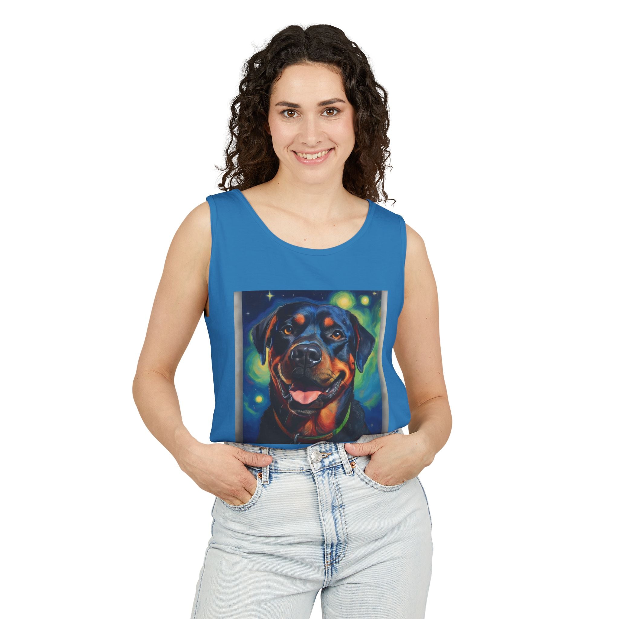 Rottweiler Stary Night Unisex Tank Top