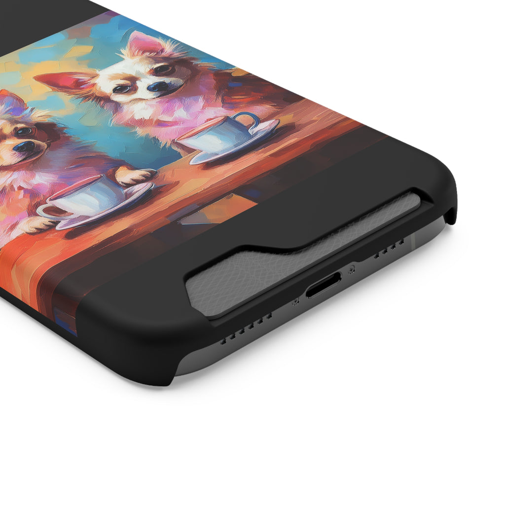 Cafe con Chihuahua Phone Case with Card Holder