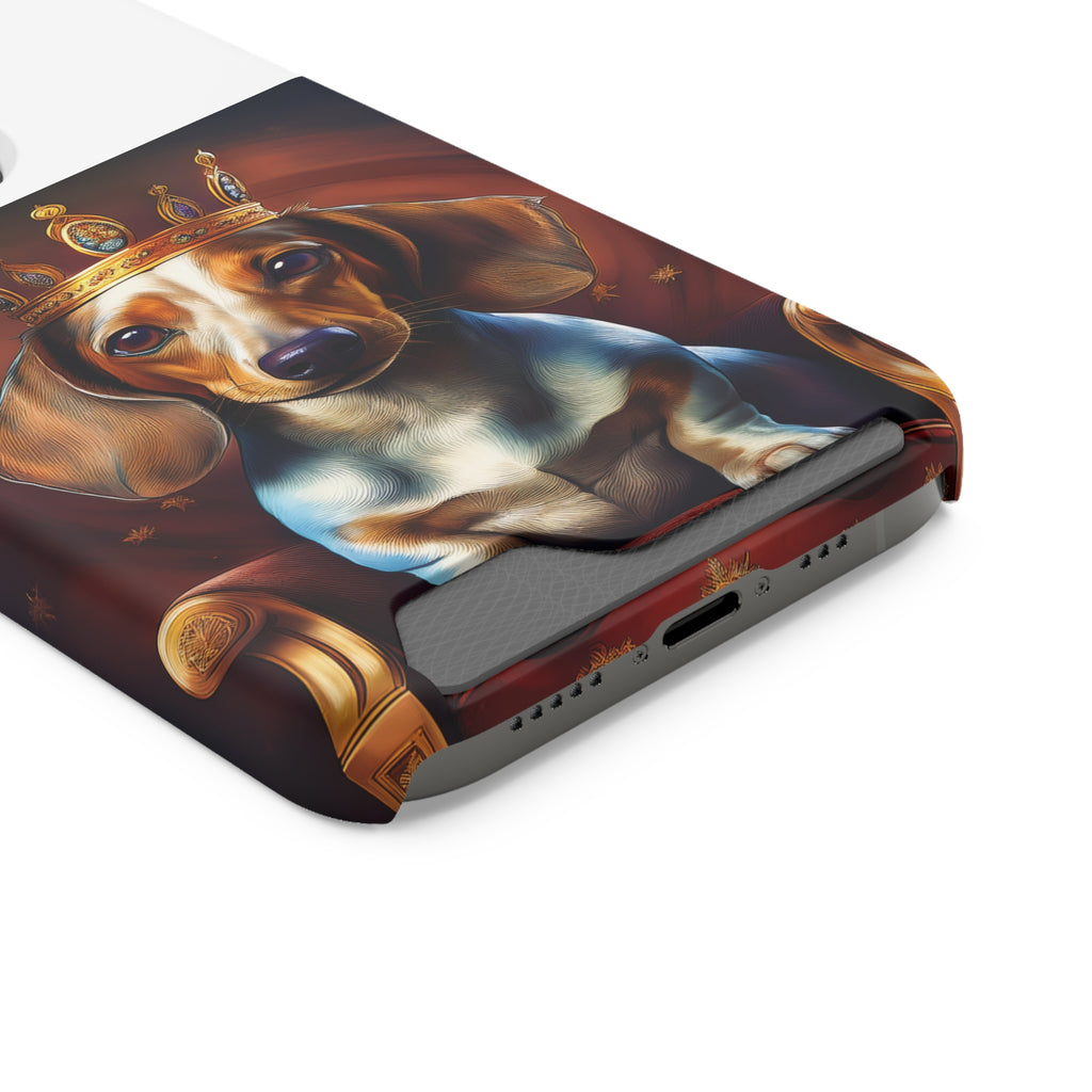 Dachshund Royal Phone Case with Card Holder