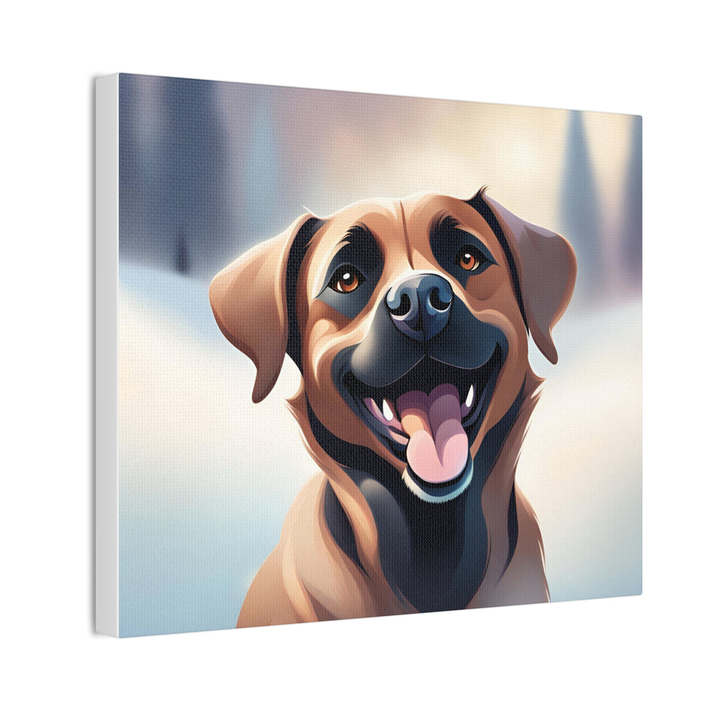 Black Mouth Cur Canvas Stretched, 0.75"
