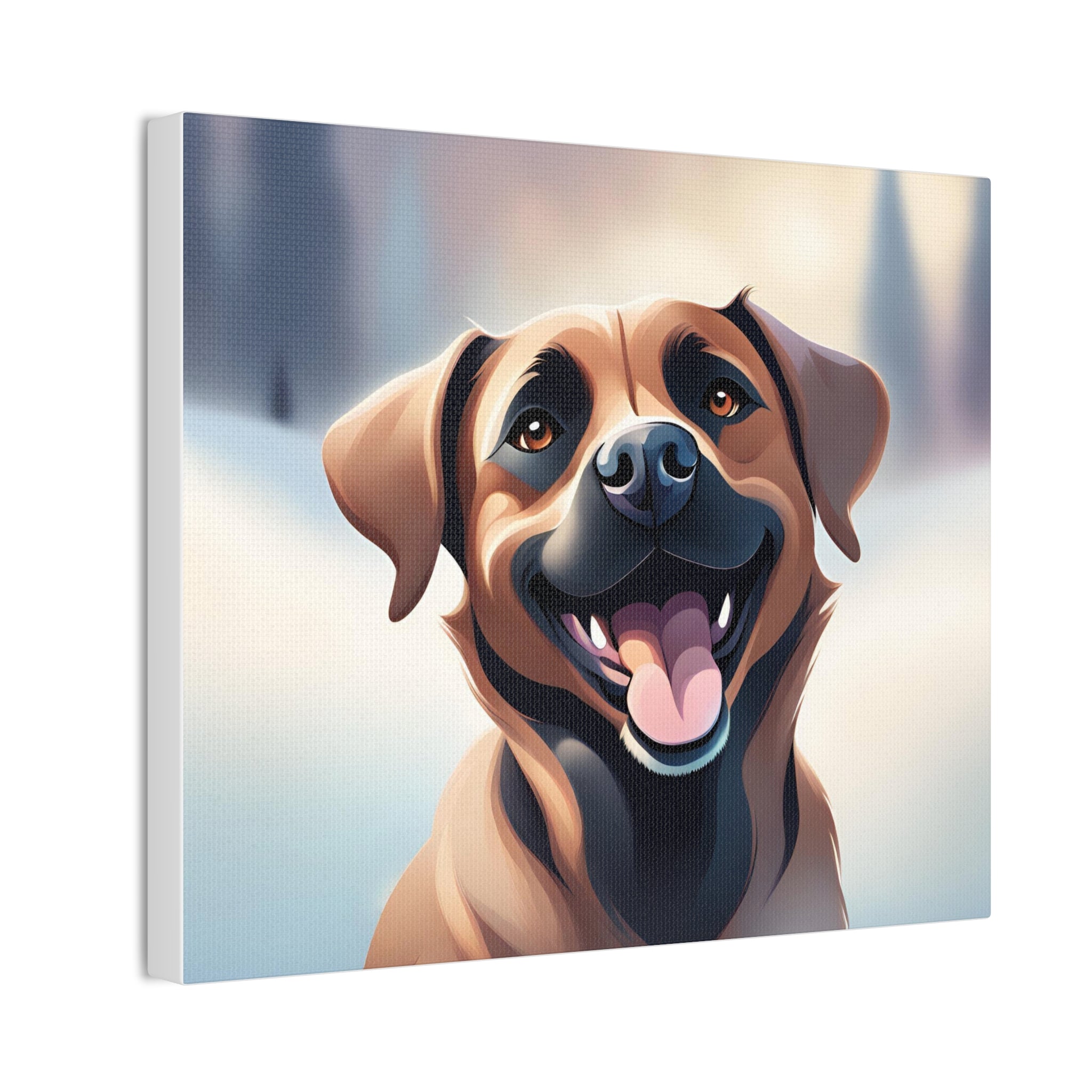 Black Mouth Cur Canvas Stretched, 0.75"
