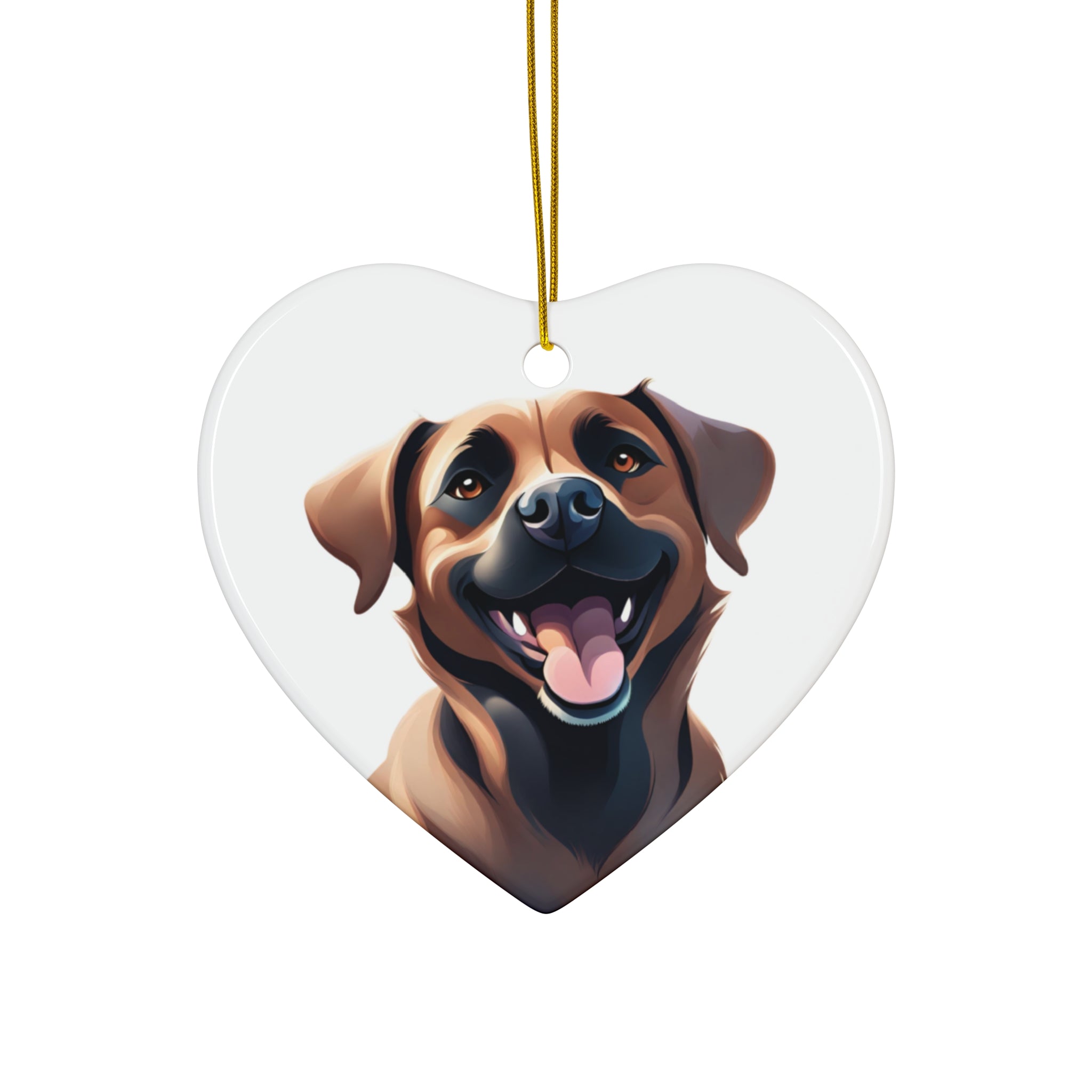 Black Mouth Cur Ceramic Ornament