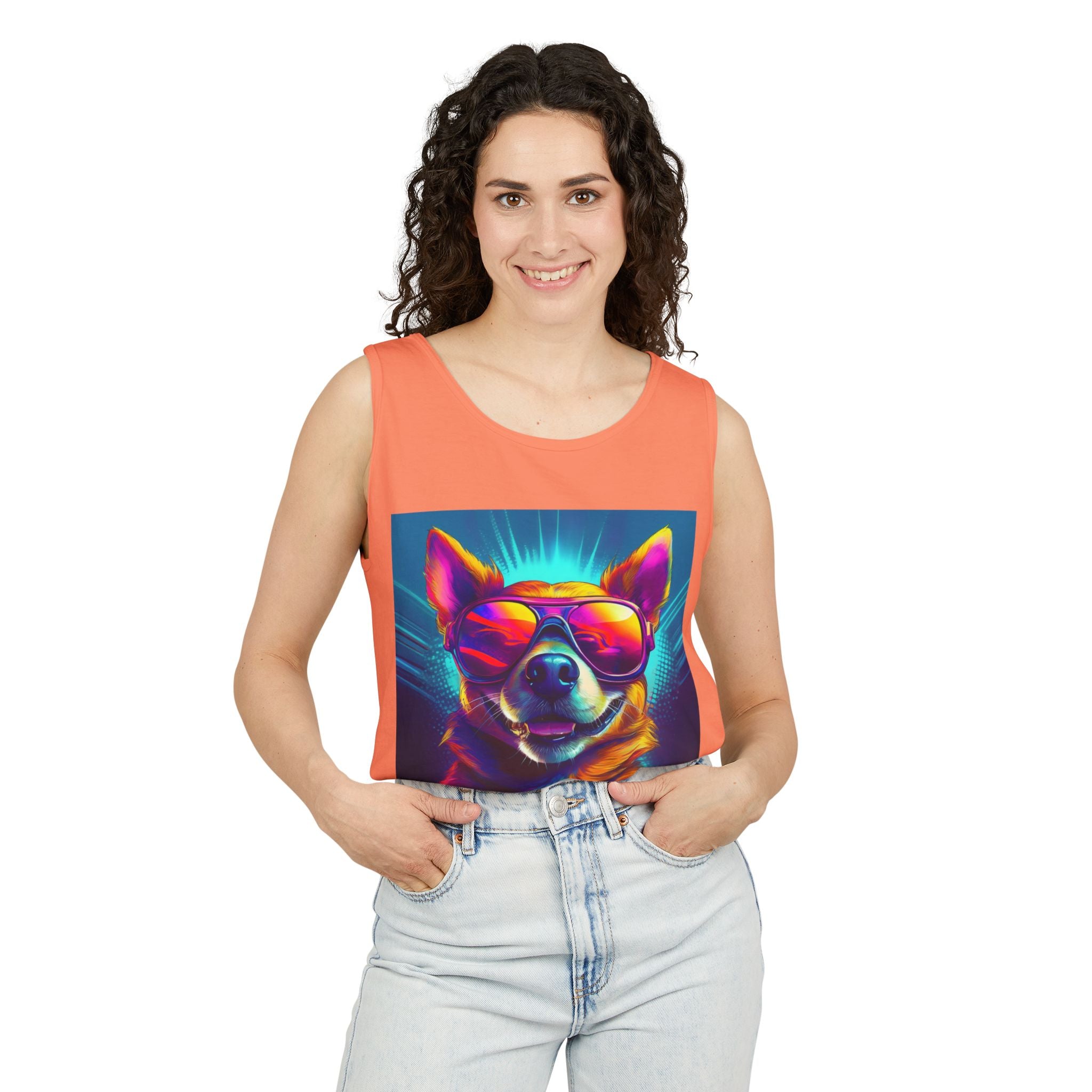 Chihuahua Cool Sunglasses Unisex Tank Top