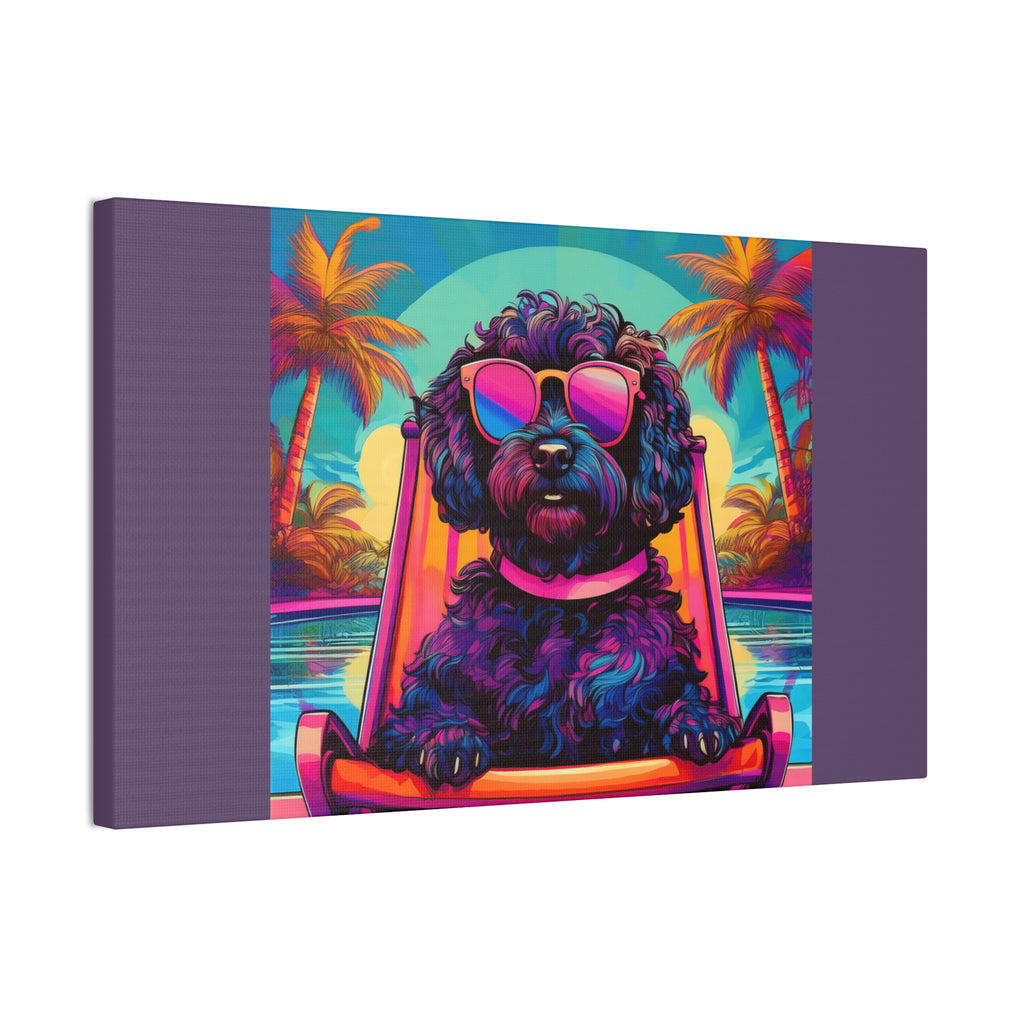 Doodle Poolside Canvas Painting