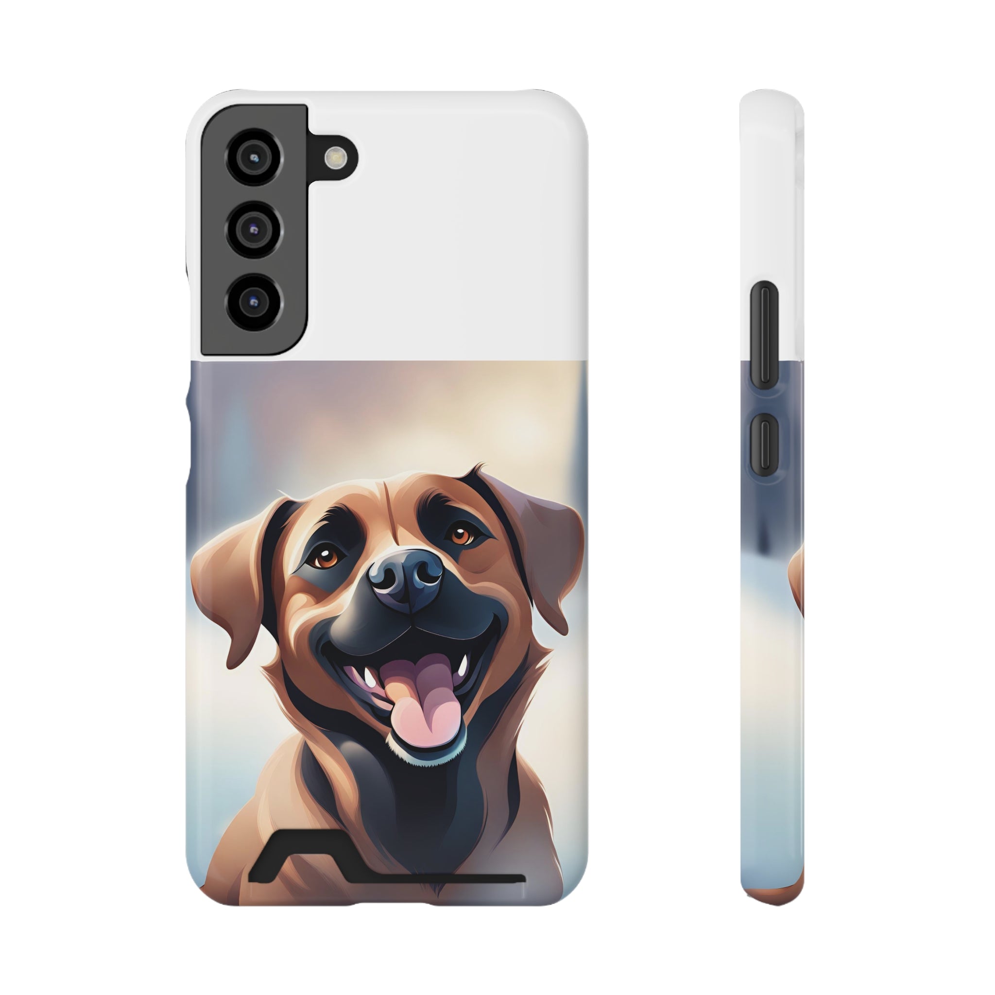 Black Mouth Cur Phone Case with Card Holder