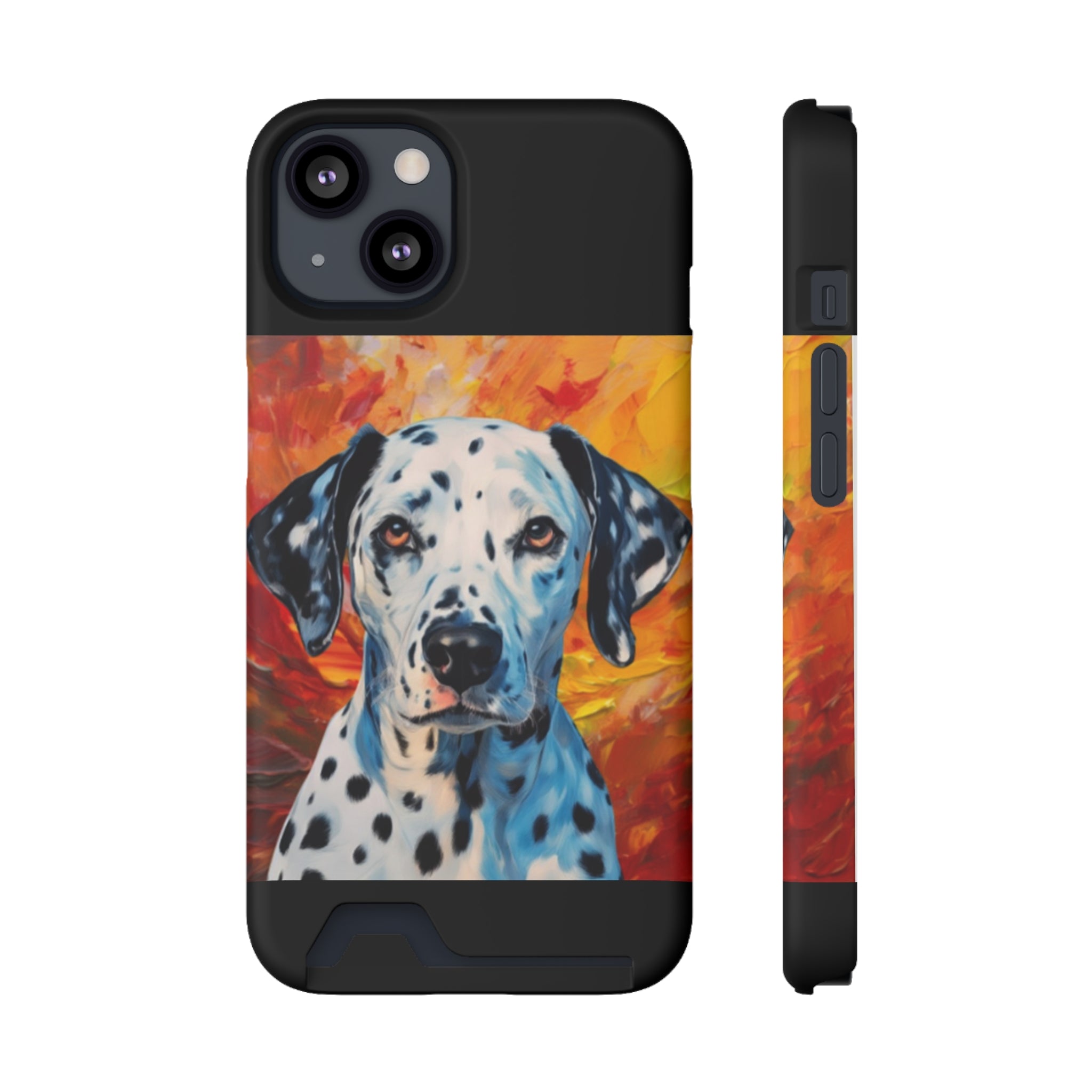Dalmation Phone Case with Card Holder