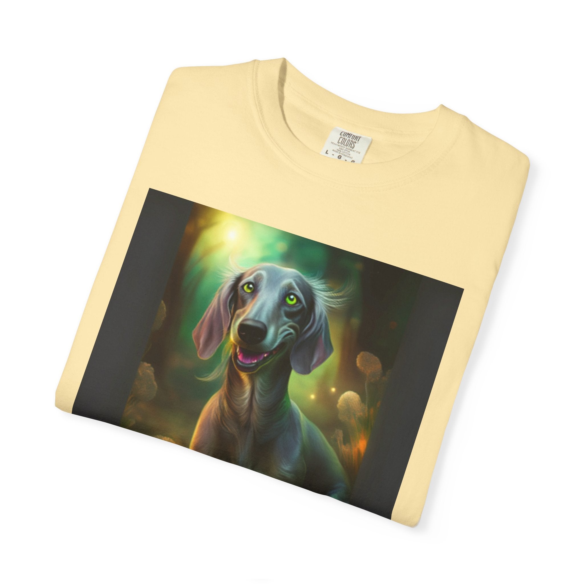 Silver Grey Dachshund Unisex Garment-Dyed T-shirt