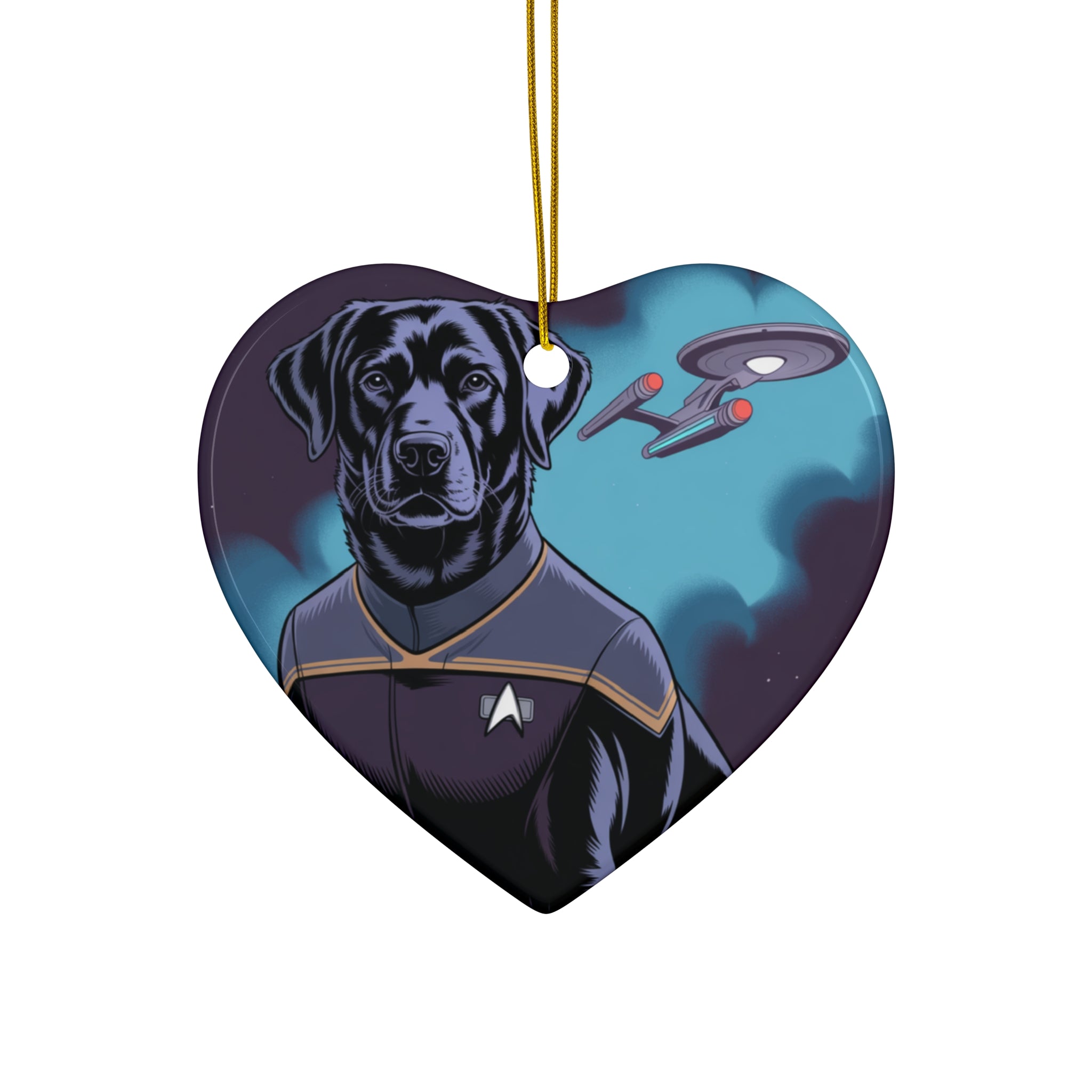 Dog-Fleet Ceramic Ornament