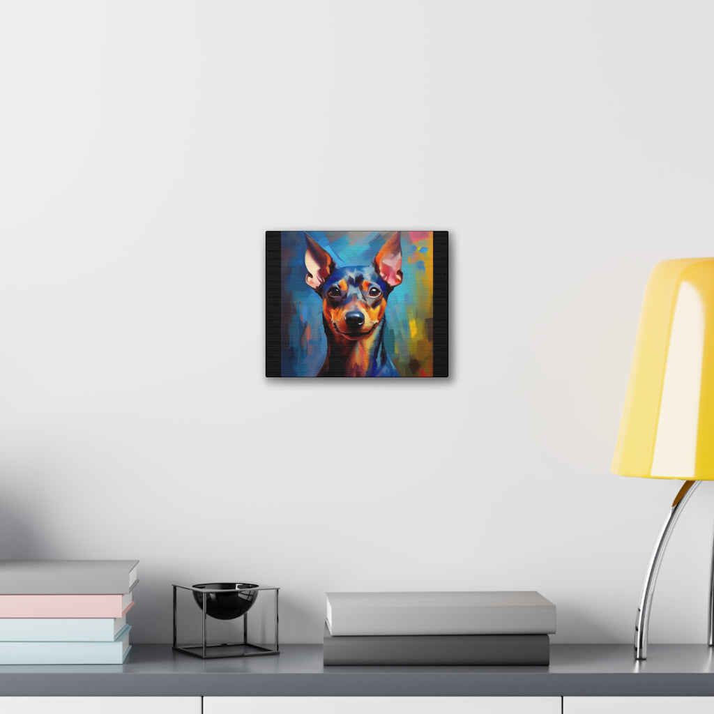 Miniature Pinscher Canvas Stretched, 0.75"