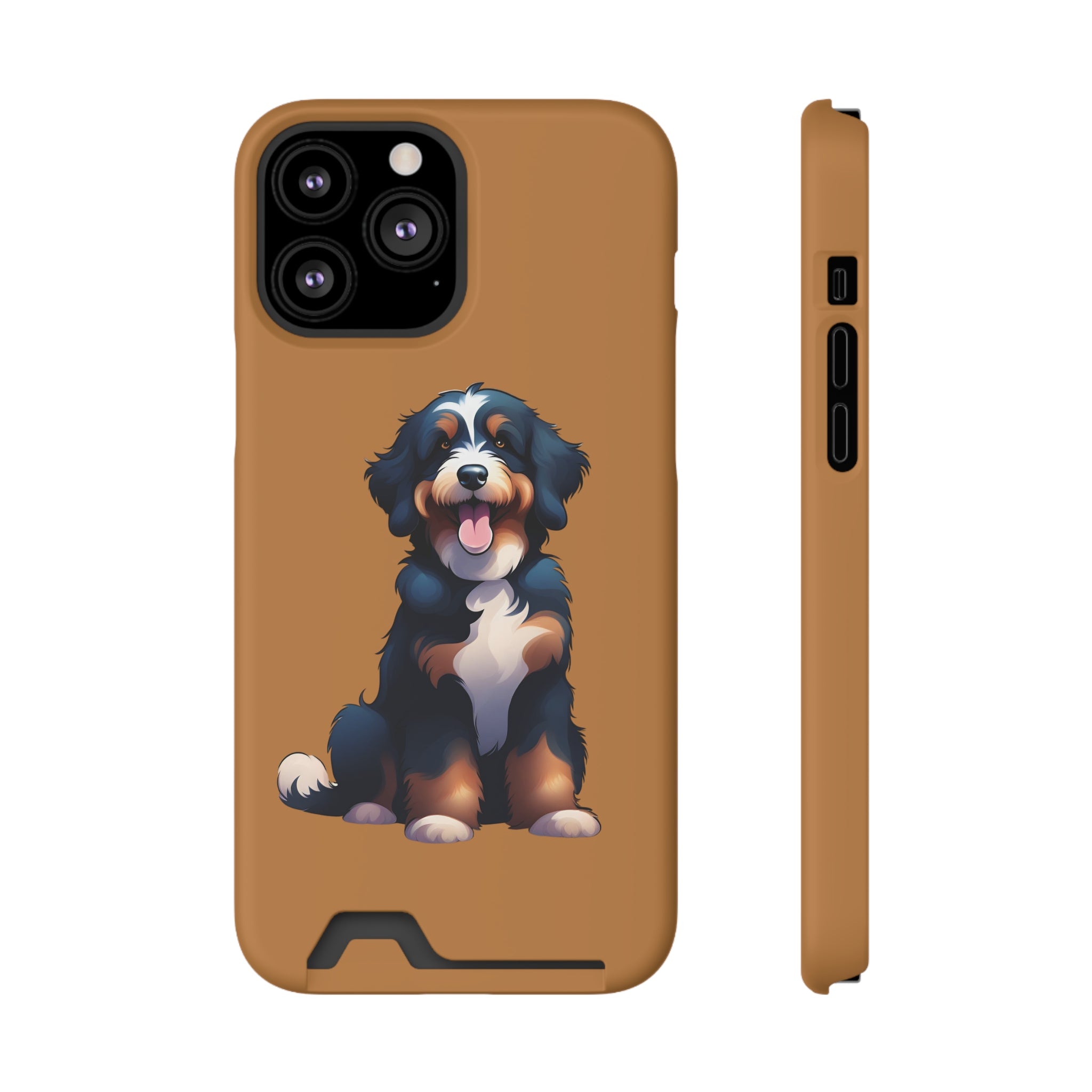 Bernie doodle Phone Case with Card Holder