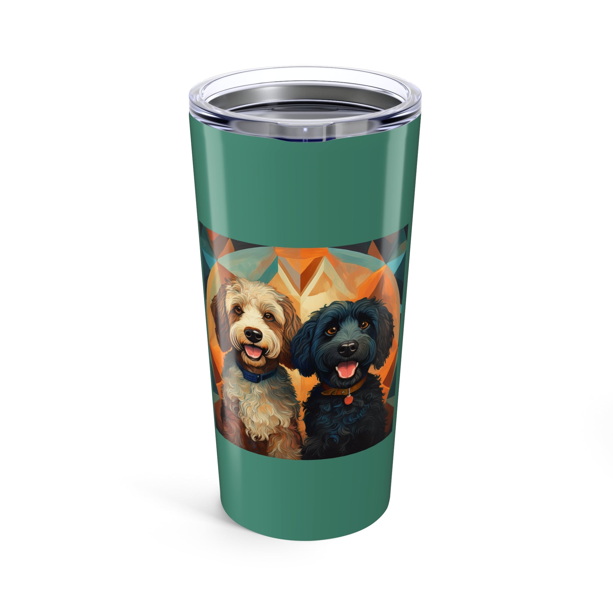 Doodles, Black & Tan Tumbler 20oz
