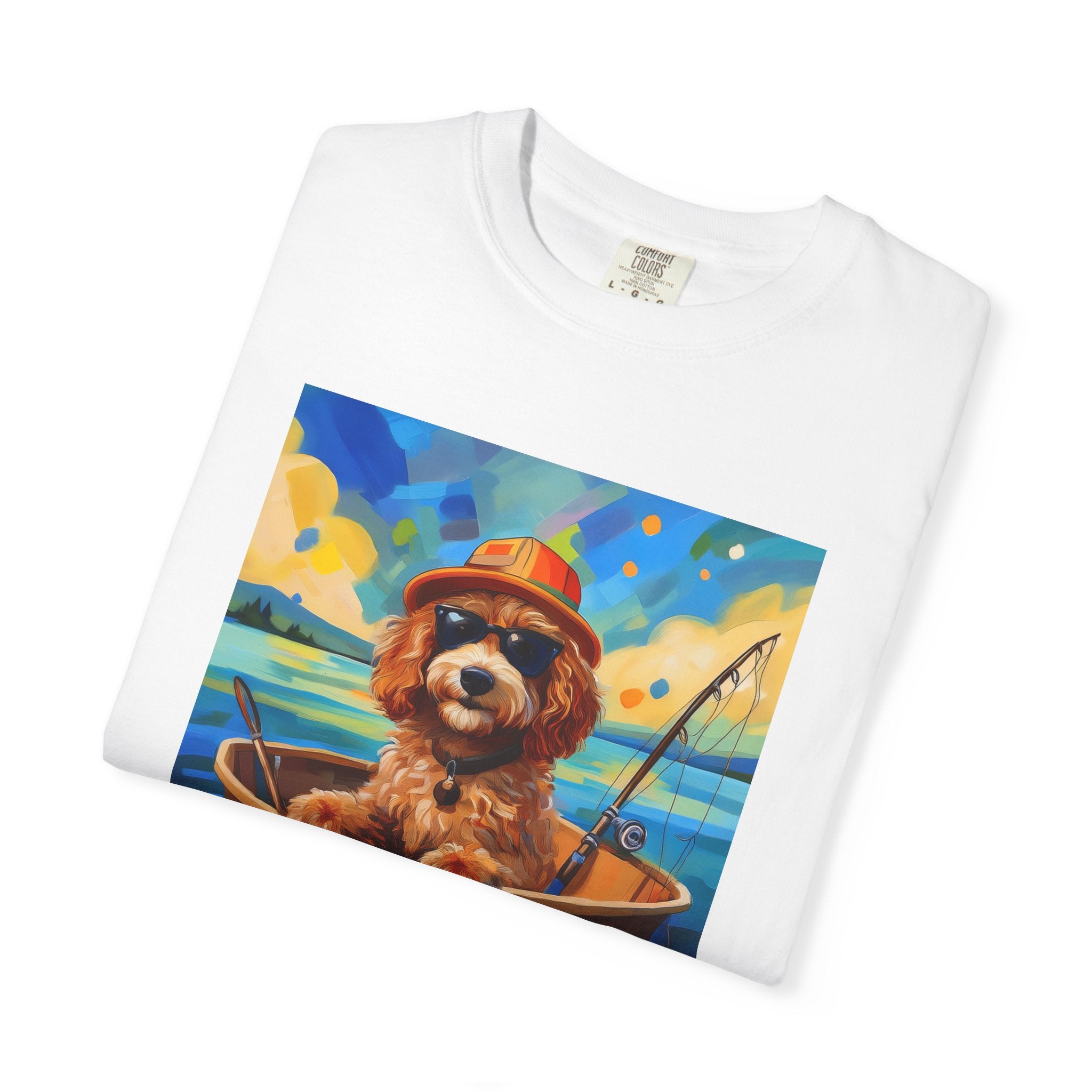 Doodle Fishing Unisex Garment-Dyed T-shirt