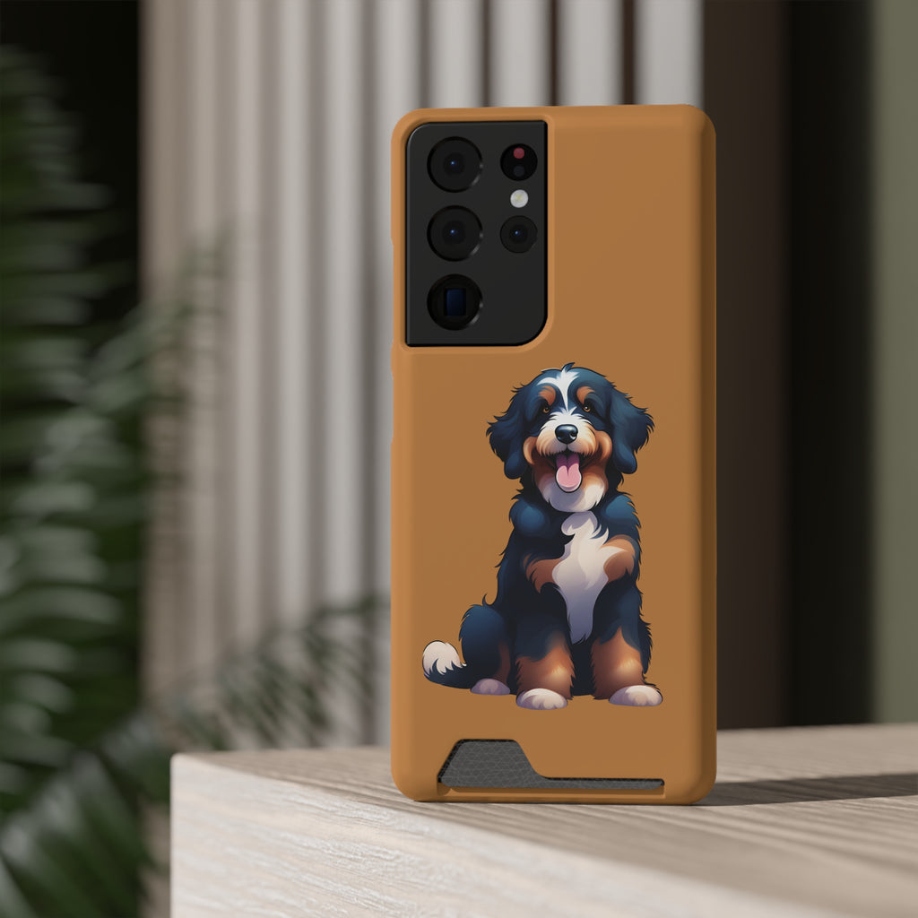 Bernie doodle Phone Case with Card Holder