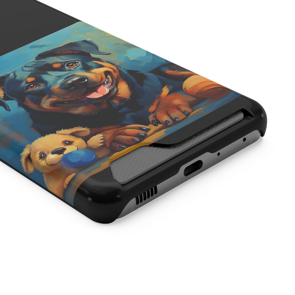 Rottweiler Phone Case with Card Holder