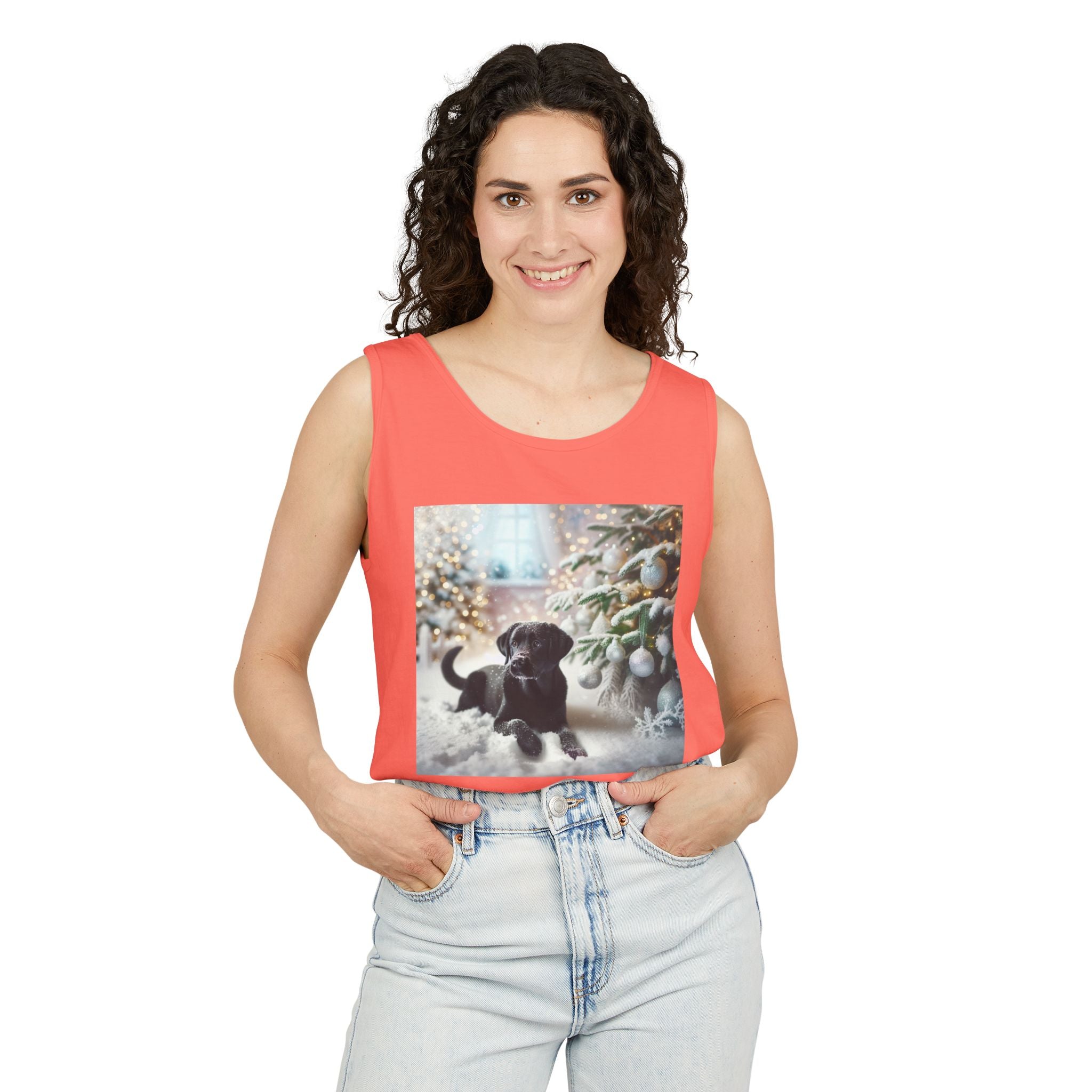 Black Lab Puppy Holiday Unisex Tank Top