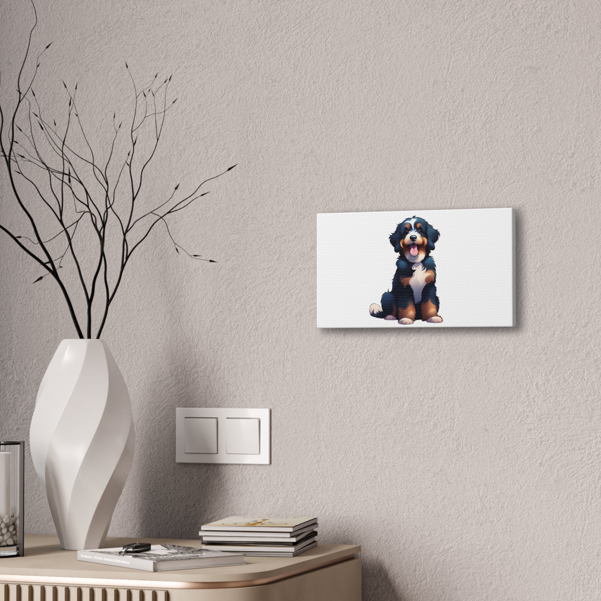 Bernedoodle Canvas Stretched, 0.75"