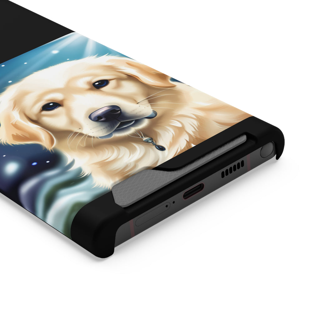 Golden Retriever Stary Night Phone Case with Card Holder