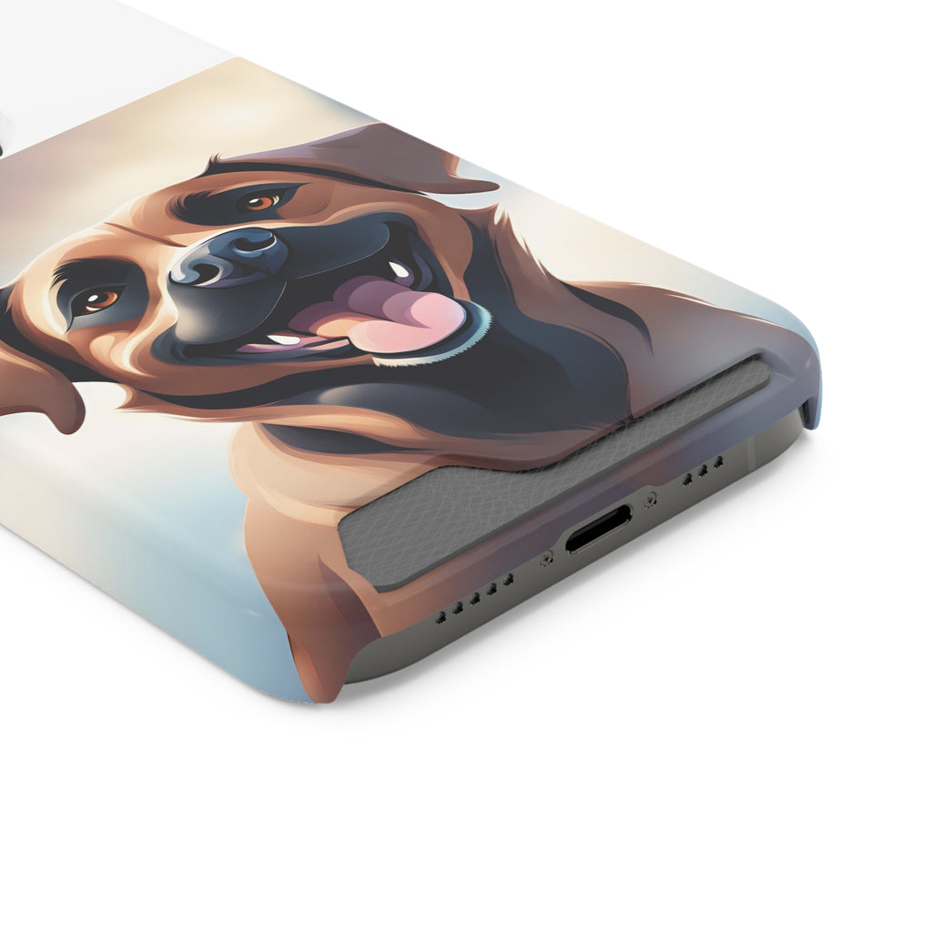 Black Mouth Cur Phone Case with Card Holder