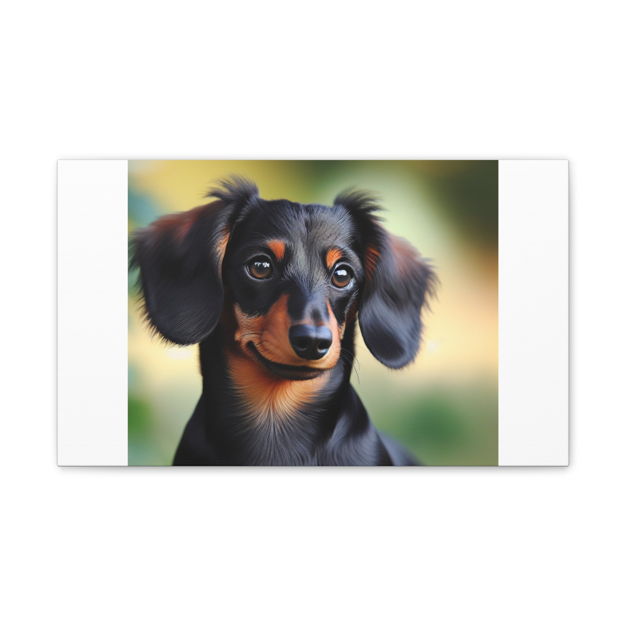 Black/Brown Dachshund Canvas Stretched, 0.75"