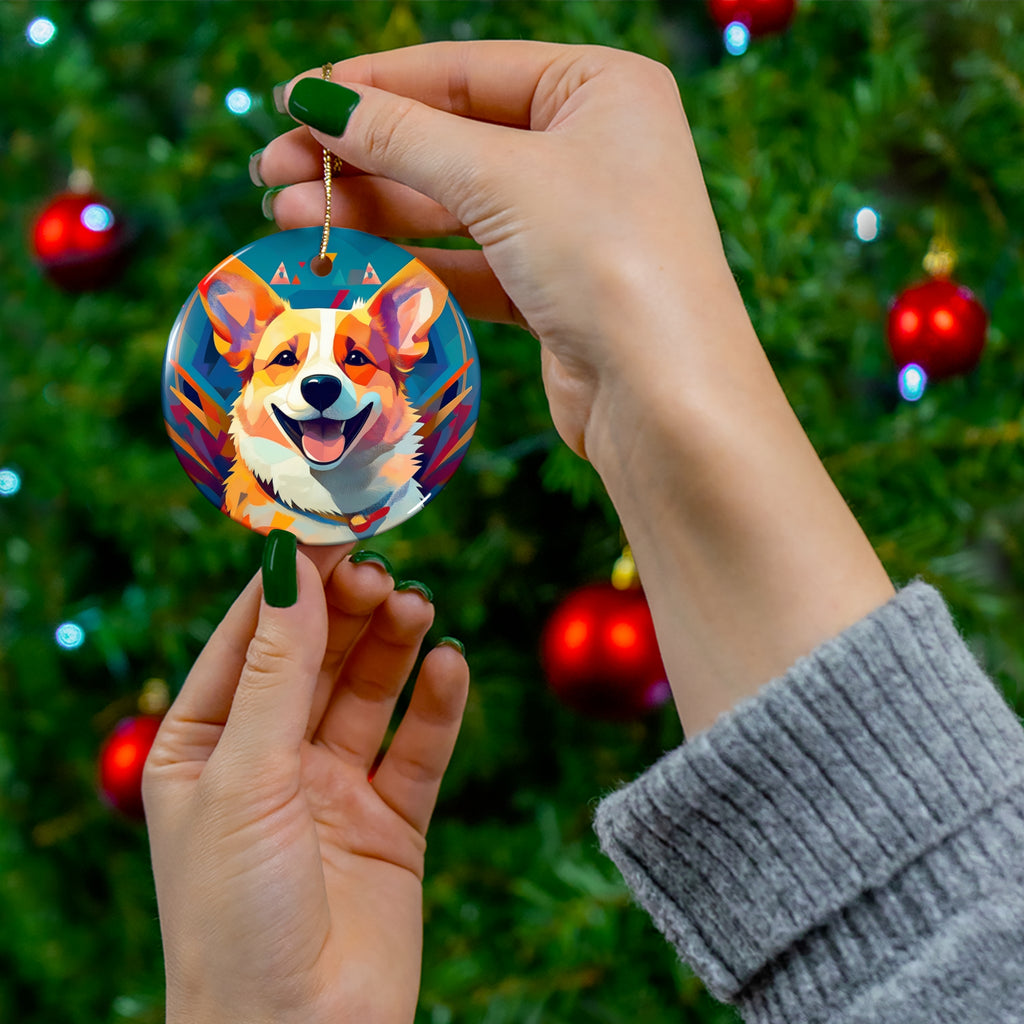 Corgi Ceramic Ornament