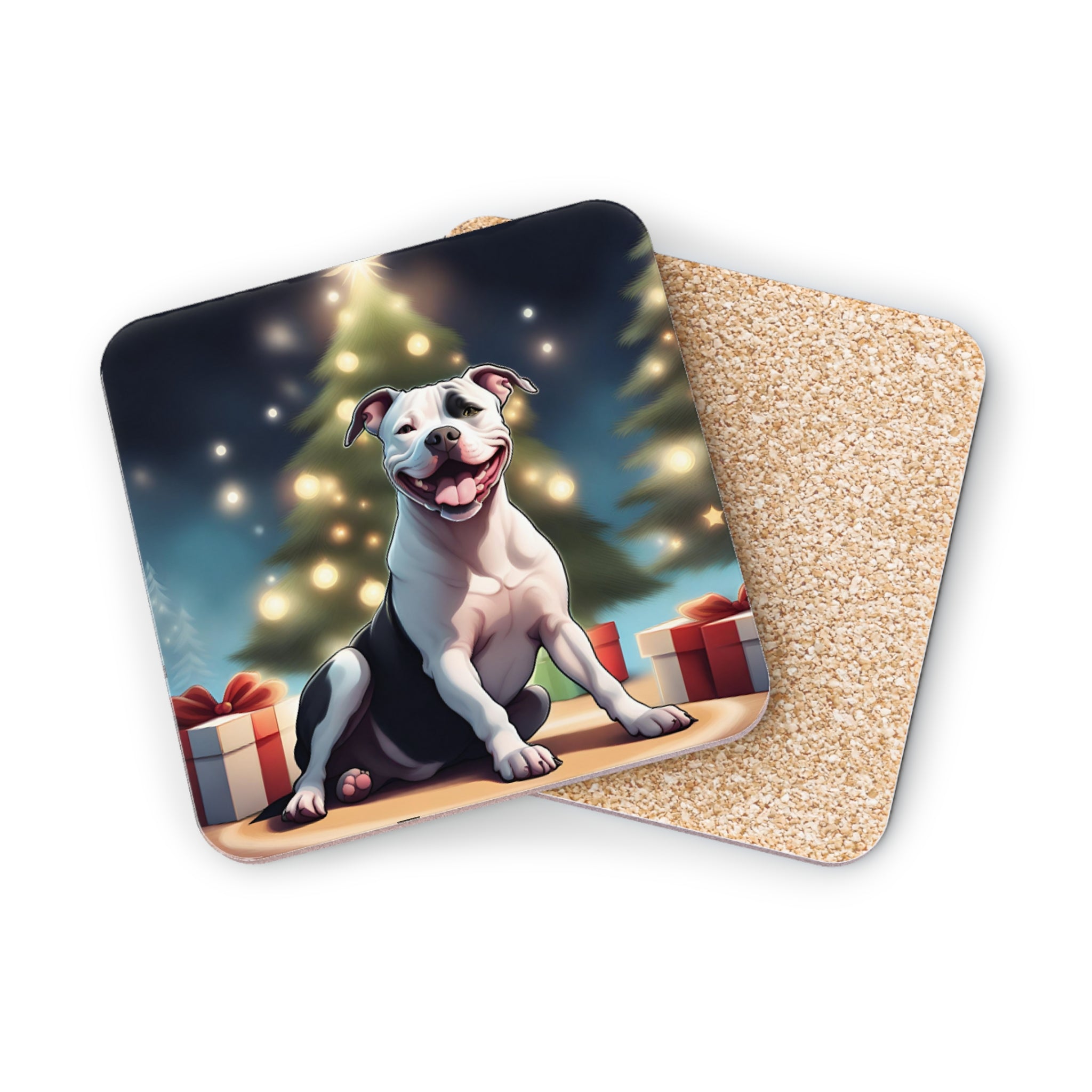 Pit Bull Holiday Coasters